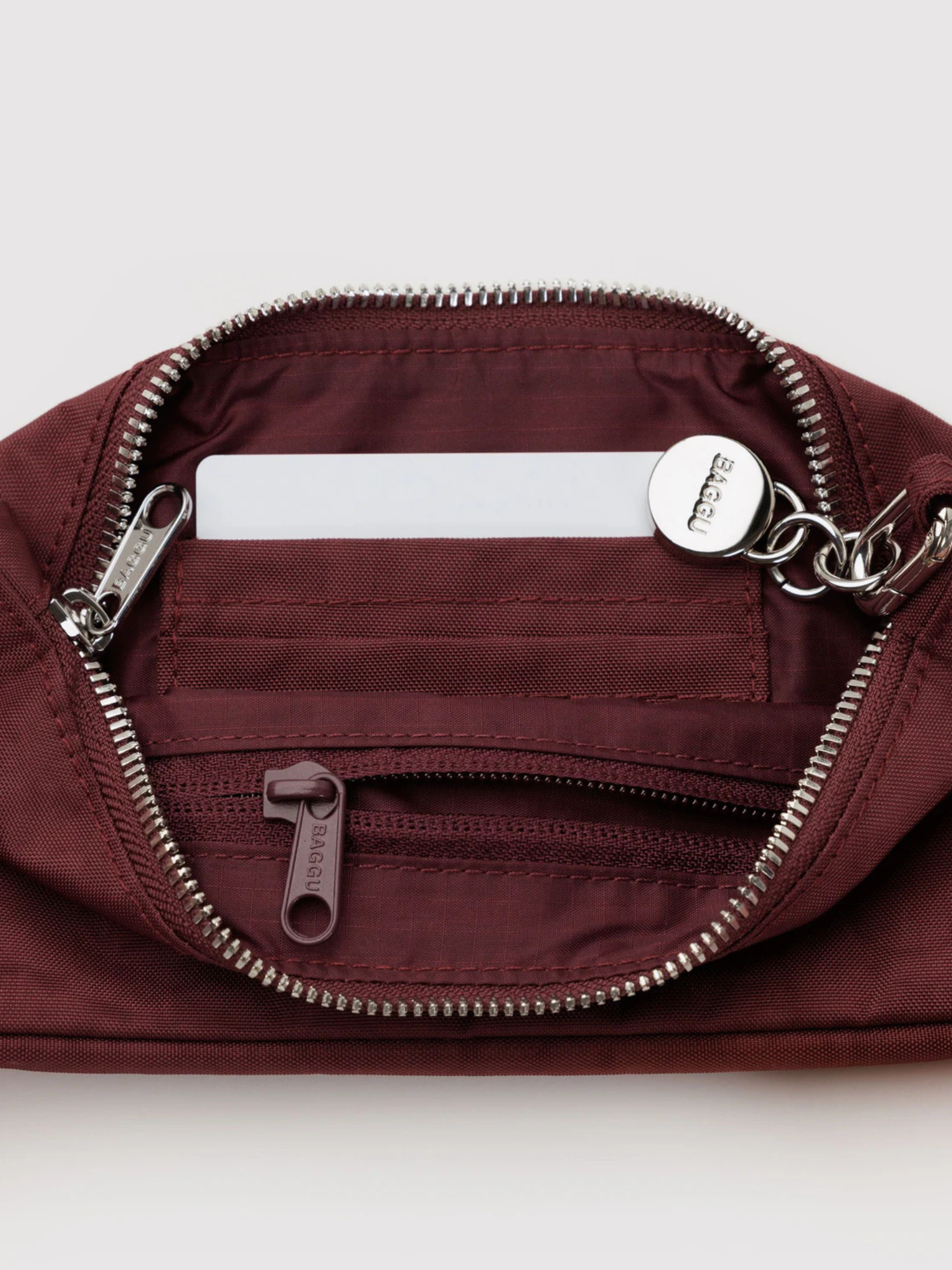 BAGGU Nylon Pochette - Mahogany - The Collective Rose