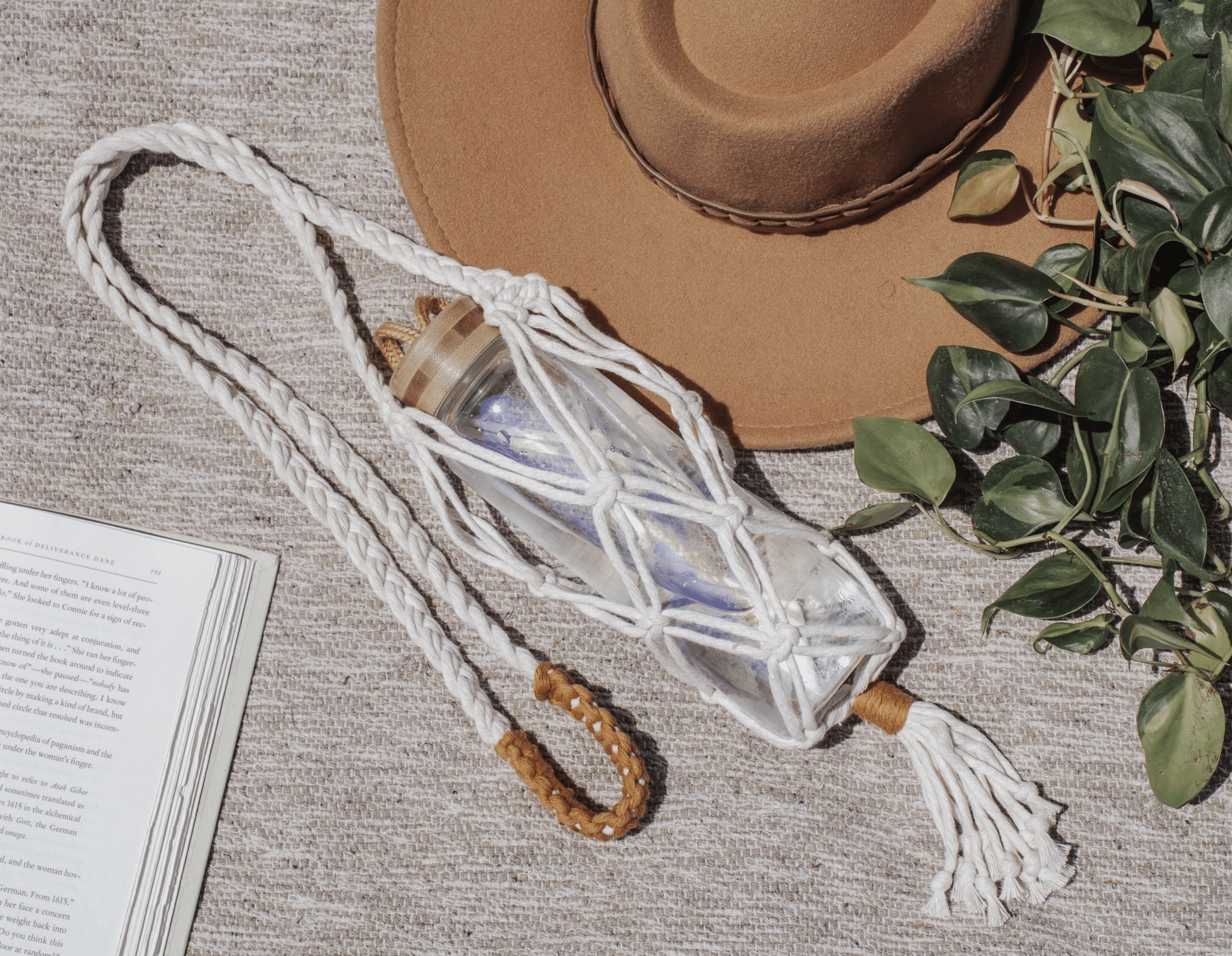 Macrame Water Bottle Sling