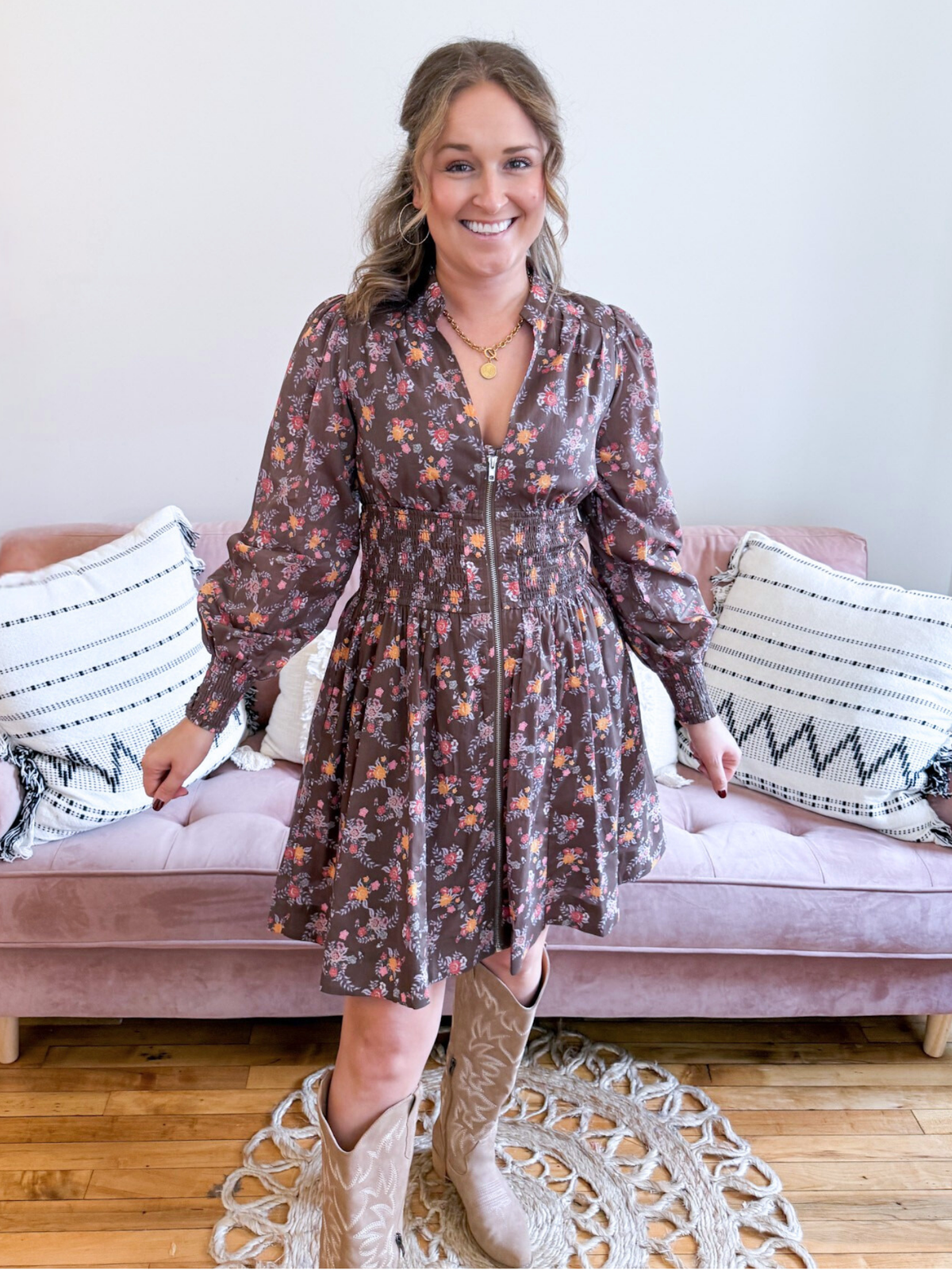 Ashby Floral Mini Dress – The Collective Rose