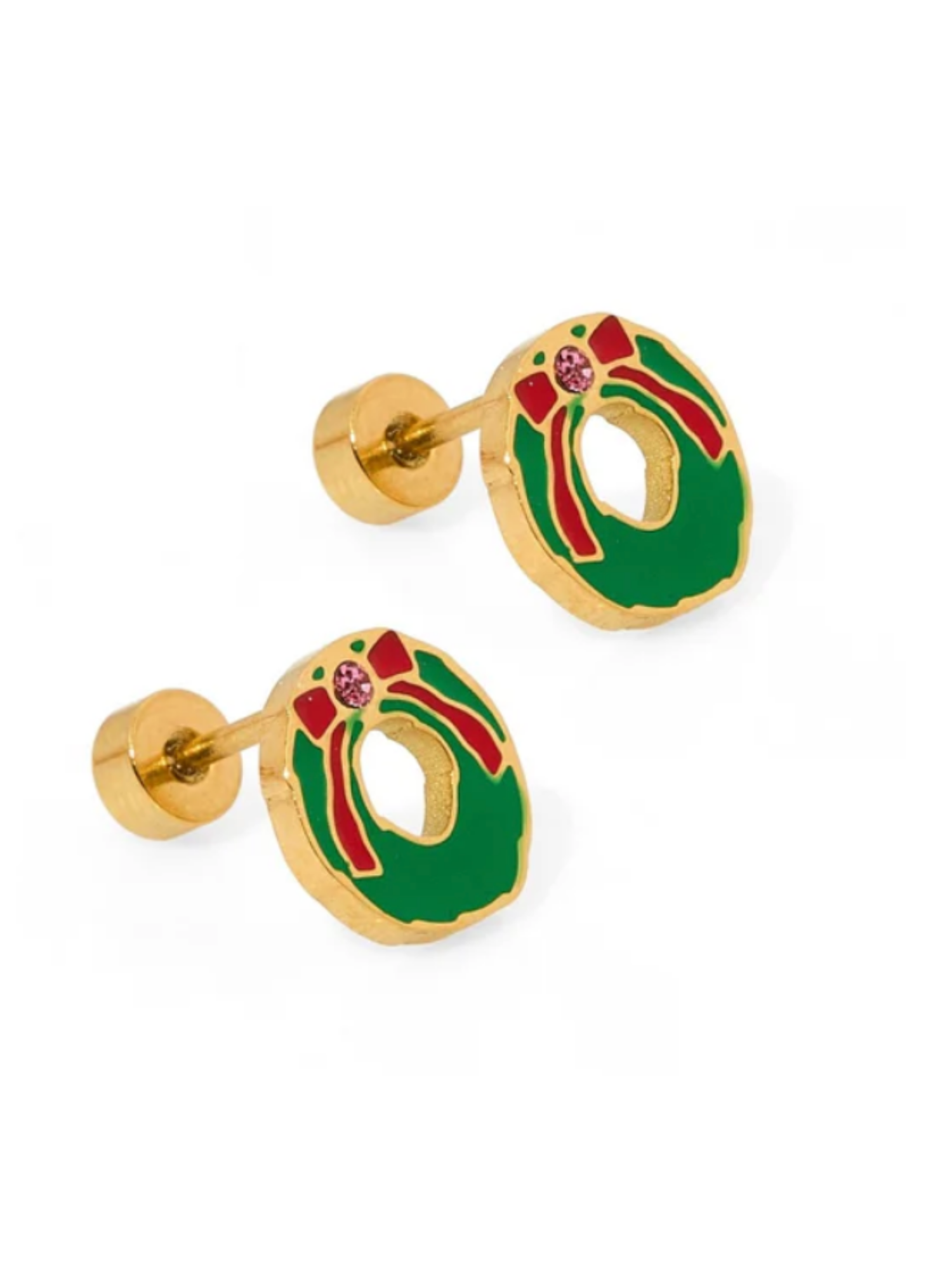Leighton Wreath Screwback Stud Earrings - The Collective Rose