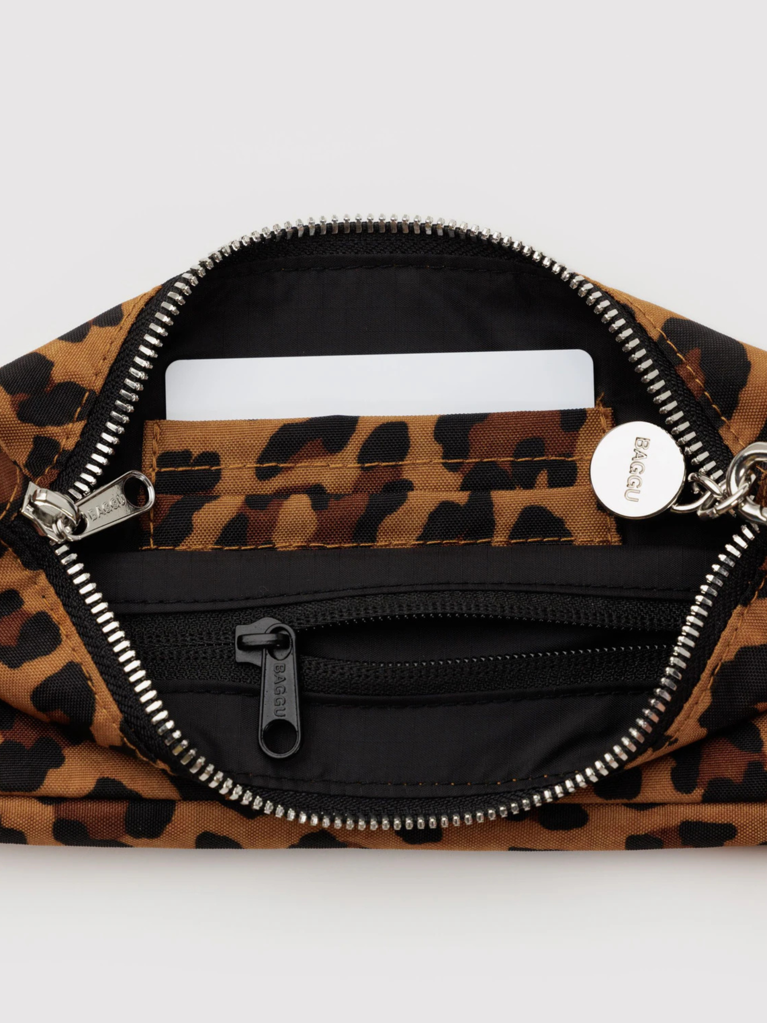 BAGGU Nylon Pochette - Leopard - The Collective Rose