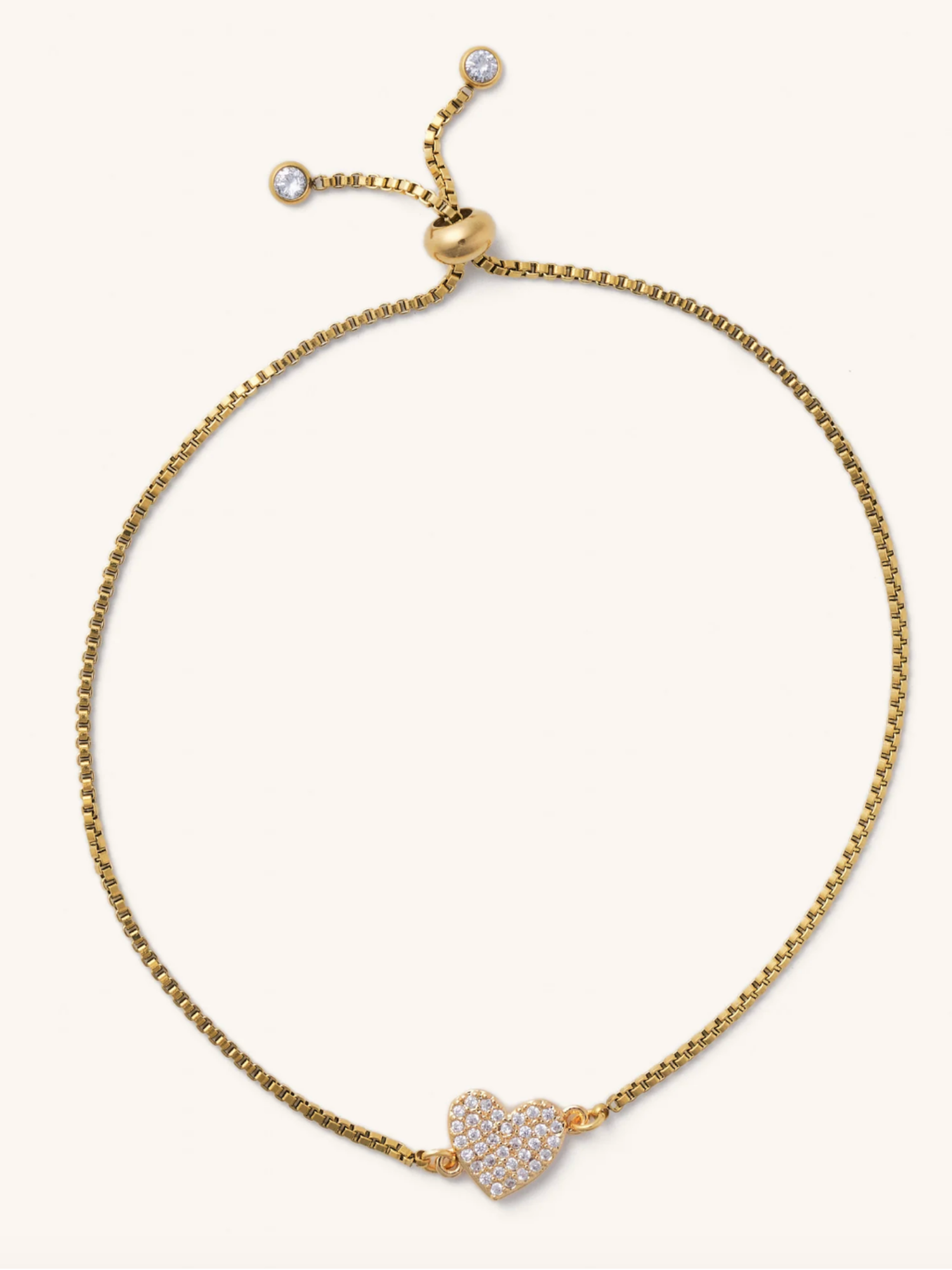 Stella Slider Bracelet - Heart - The Collective Rose