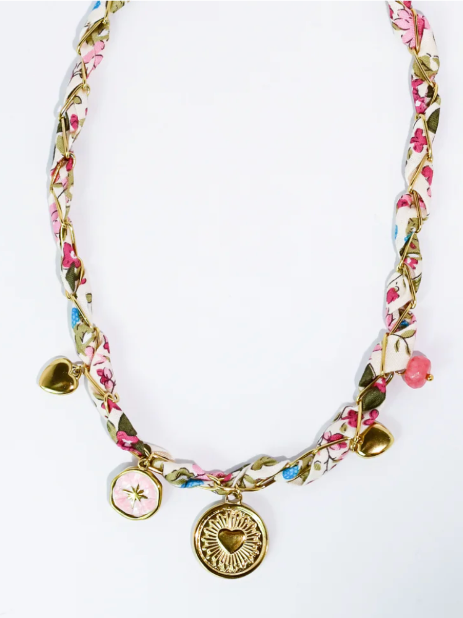 Sunny Twist Scarf Charm Necklace - The Collective Rose
