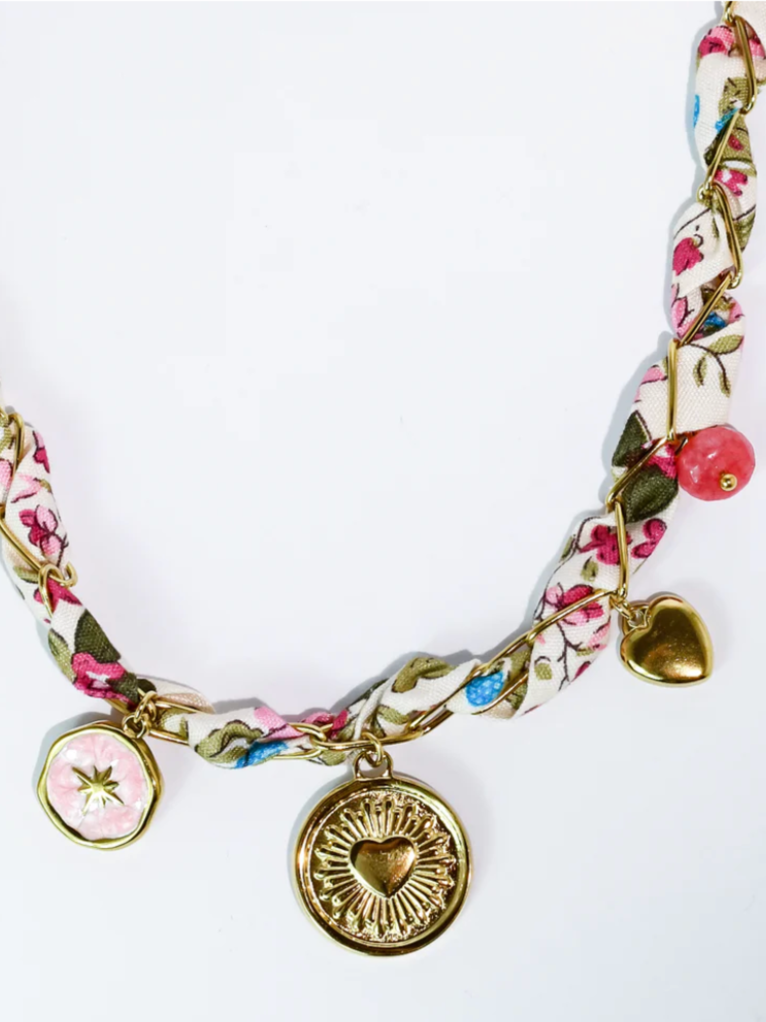 Sunny Twist Scarf Charm Necklace - The Collective Rose