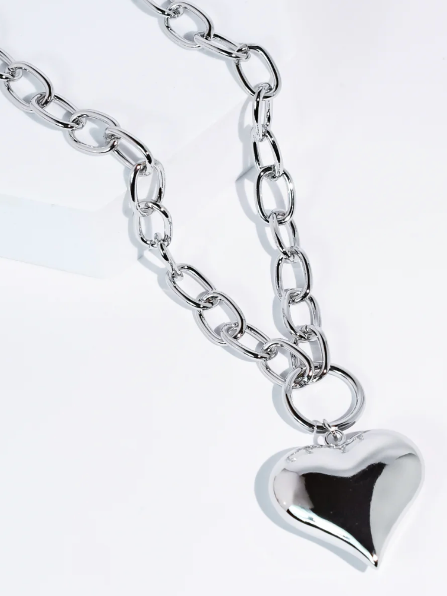 Heartbreaker Silver Chain Necklace - The Collective Rose