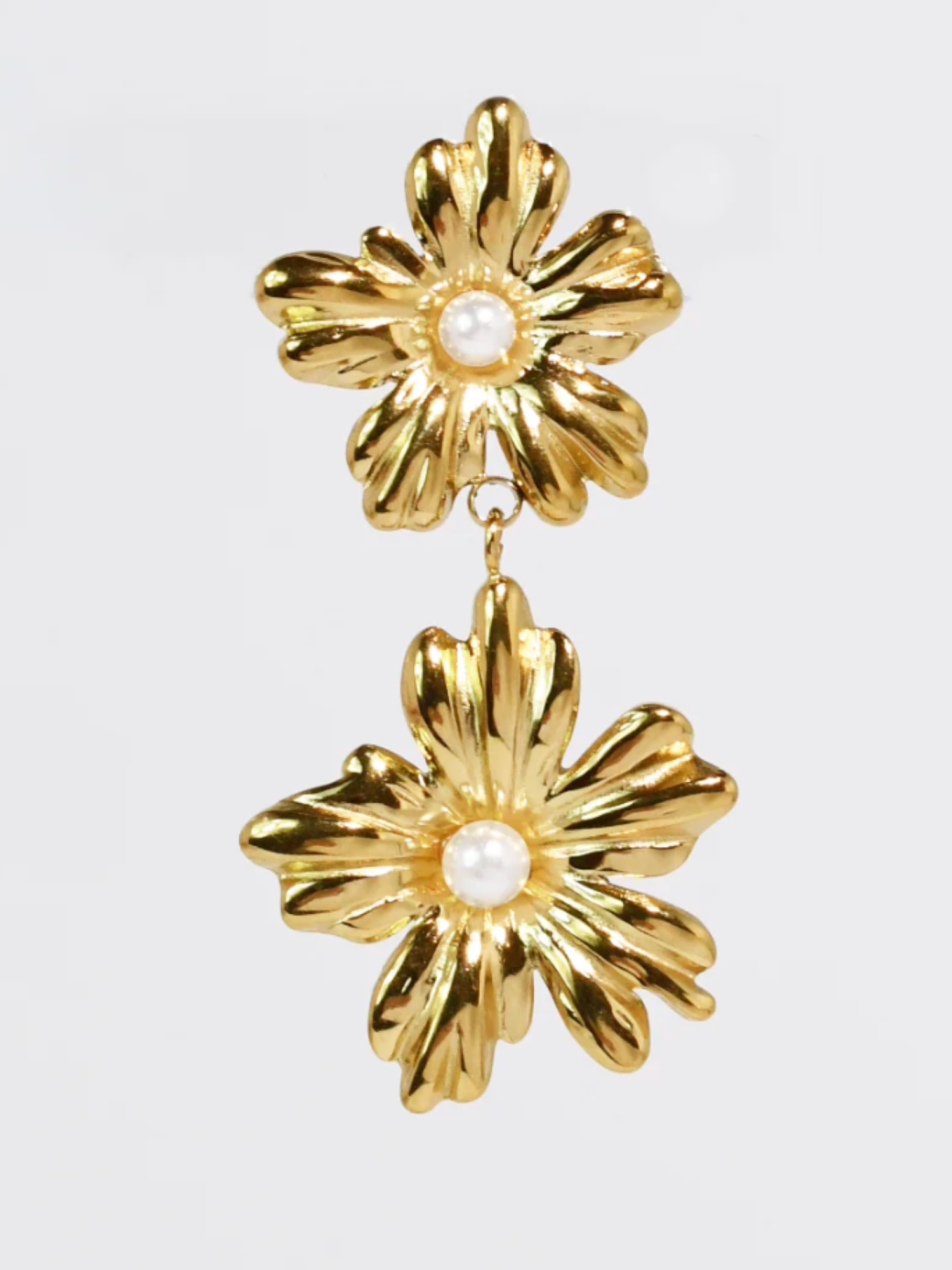 Gracie Double Flower Earrings - The Collective Rose