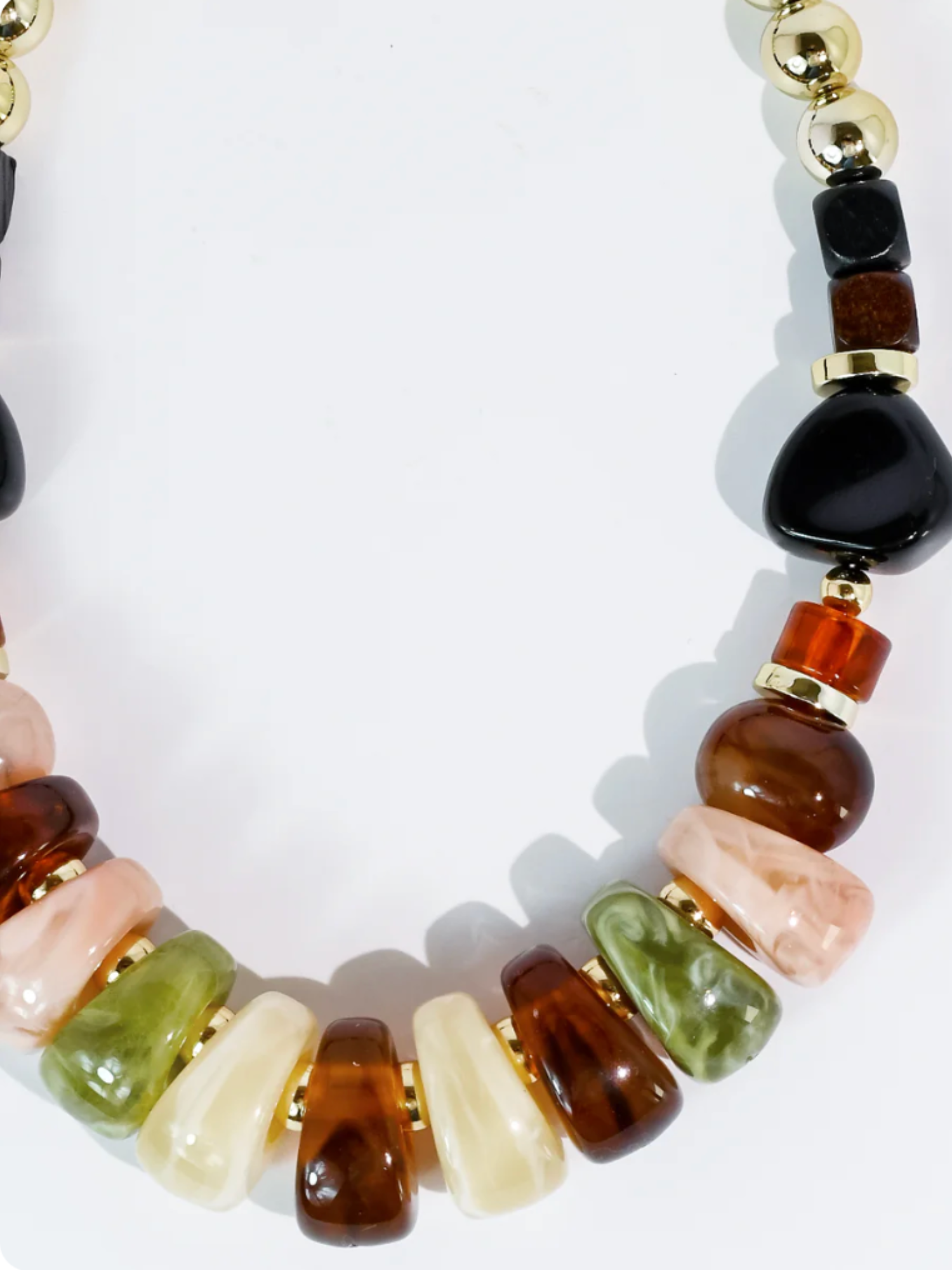 Earthy Chic Beaded Necklace - The Collective Rose