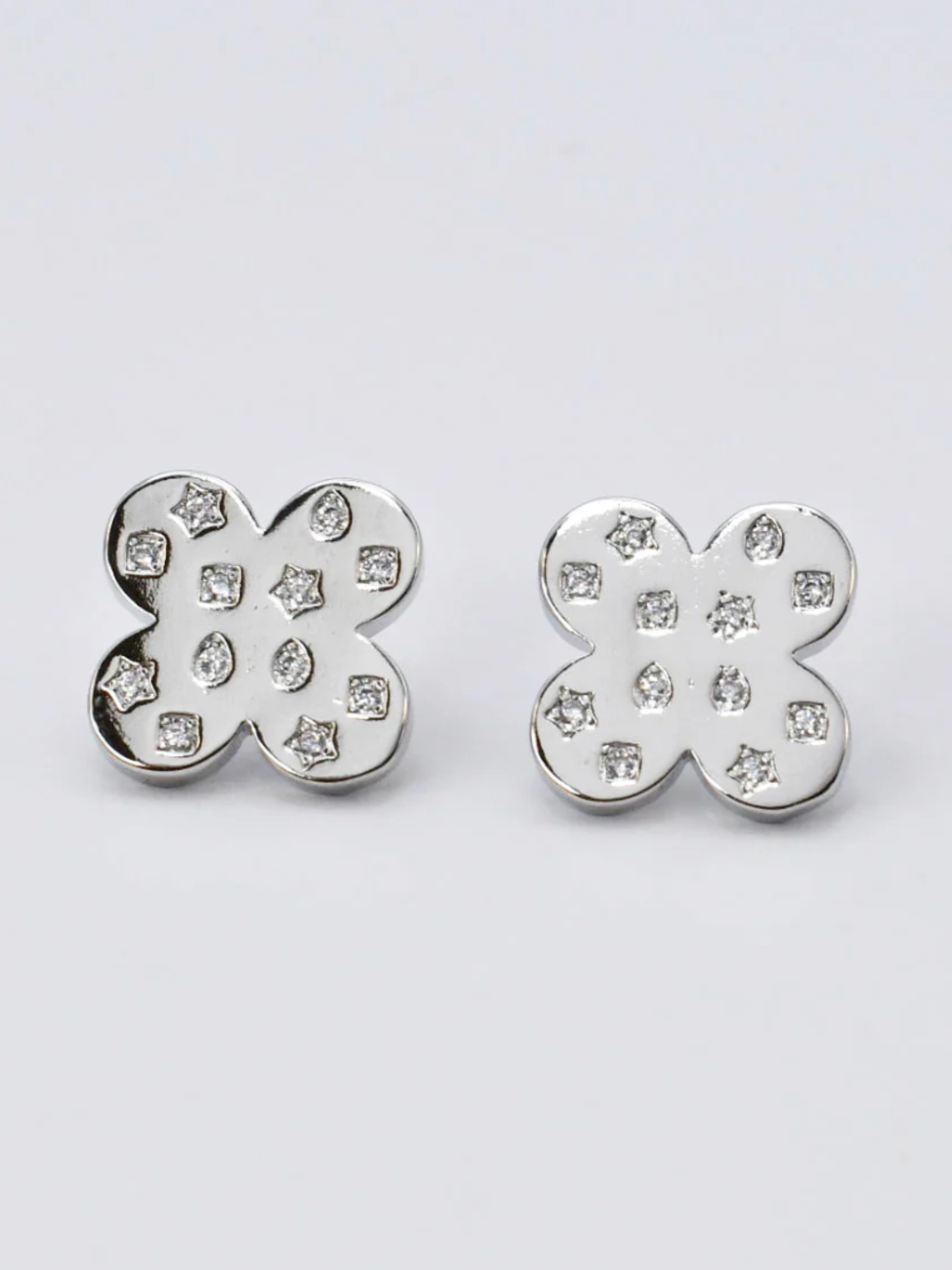 Amelia Pendant Silver Earrings - The Collective Rose