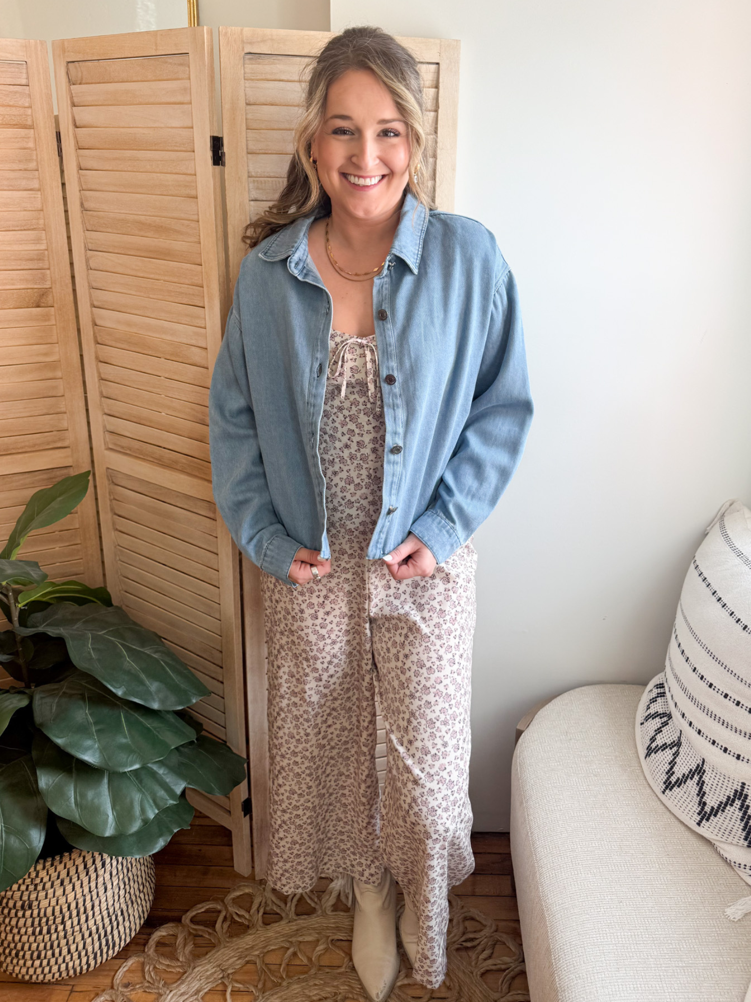 Hope Lyocell Denim Cropped Jacket - The Collective Rose