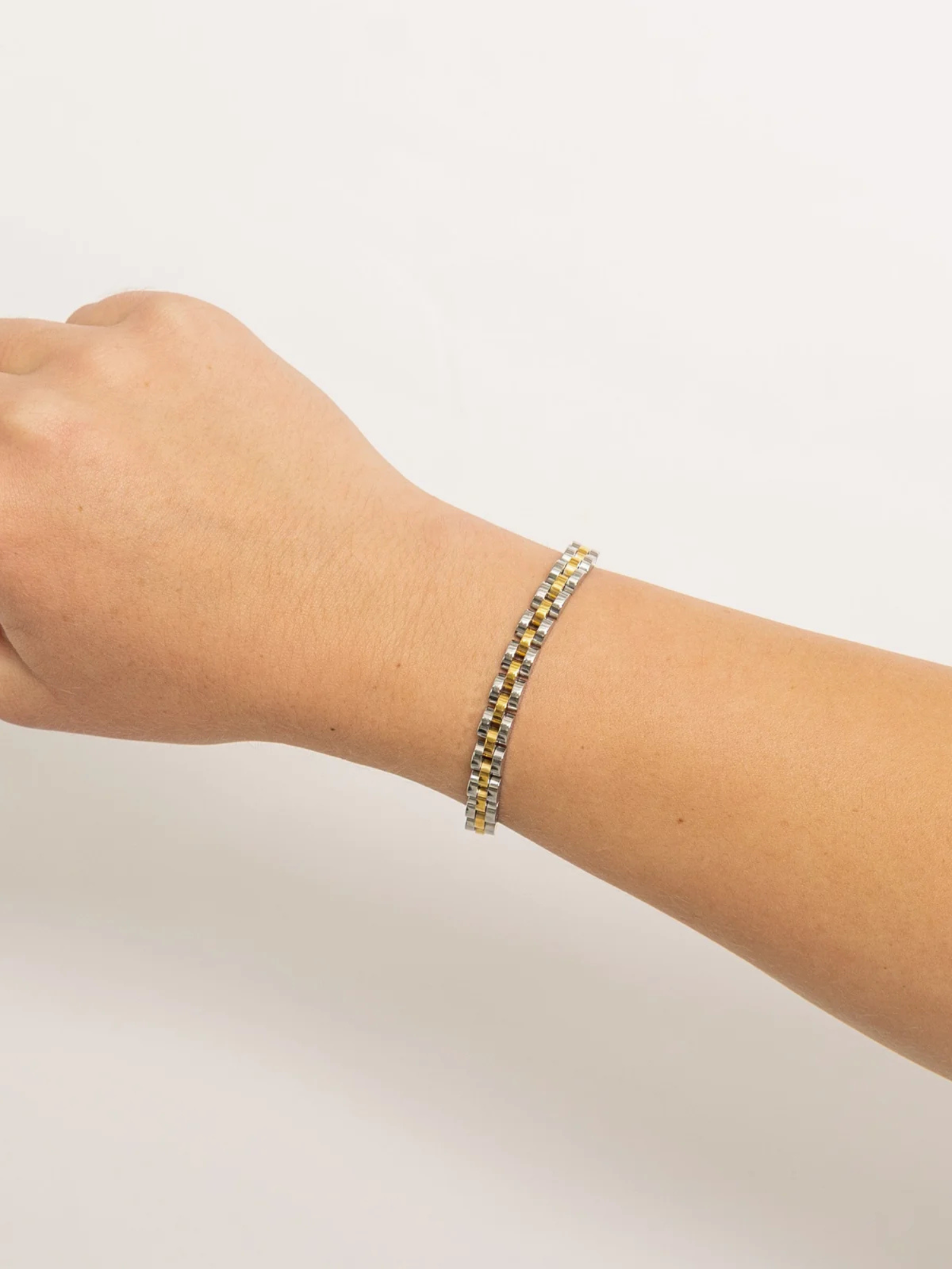 Waterproof Two Tone Dainty Watch Band Bracelet - The Collective Rose