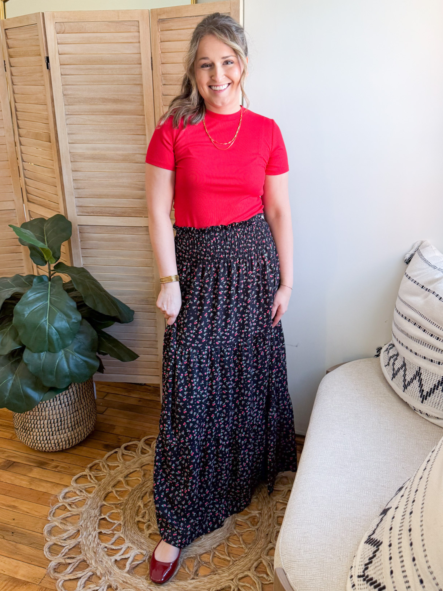 Cherry Punch Maxi Skirt - The Collective Rose