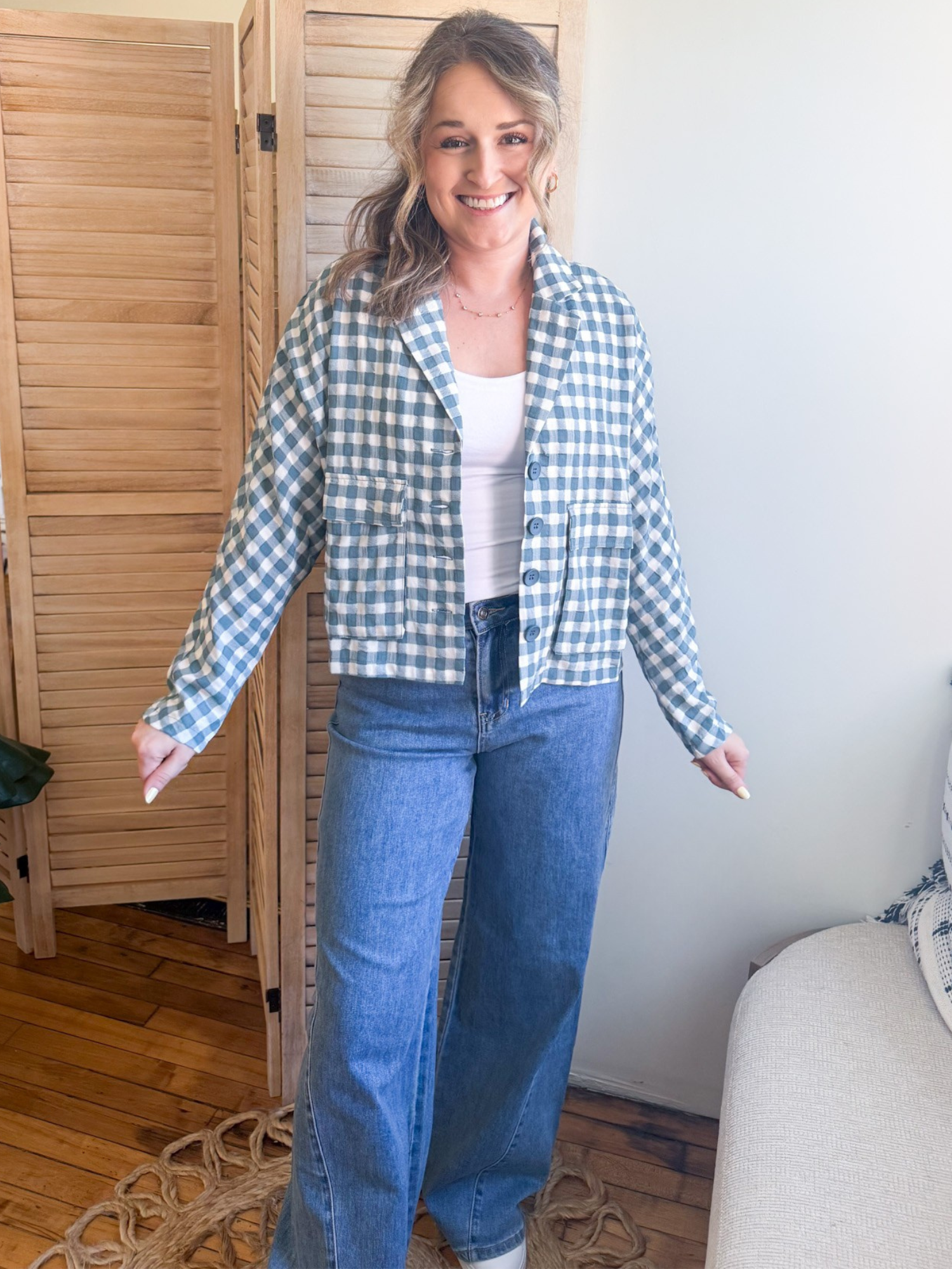 Maya Gingham Button Up - The Collective Rose