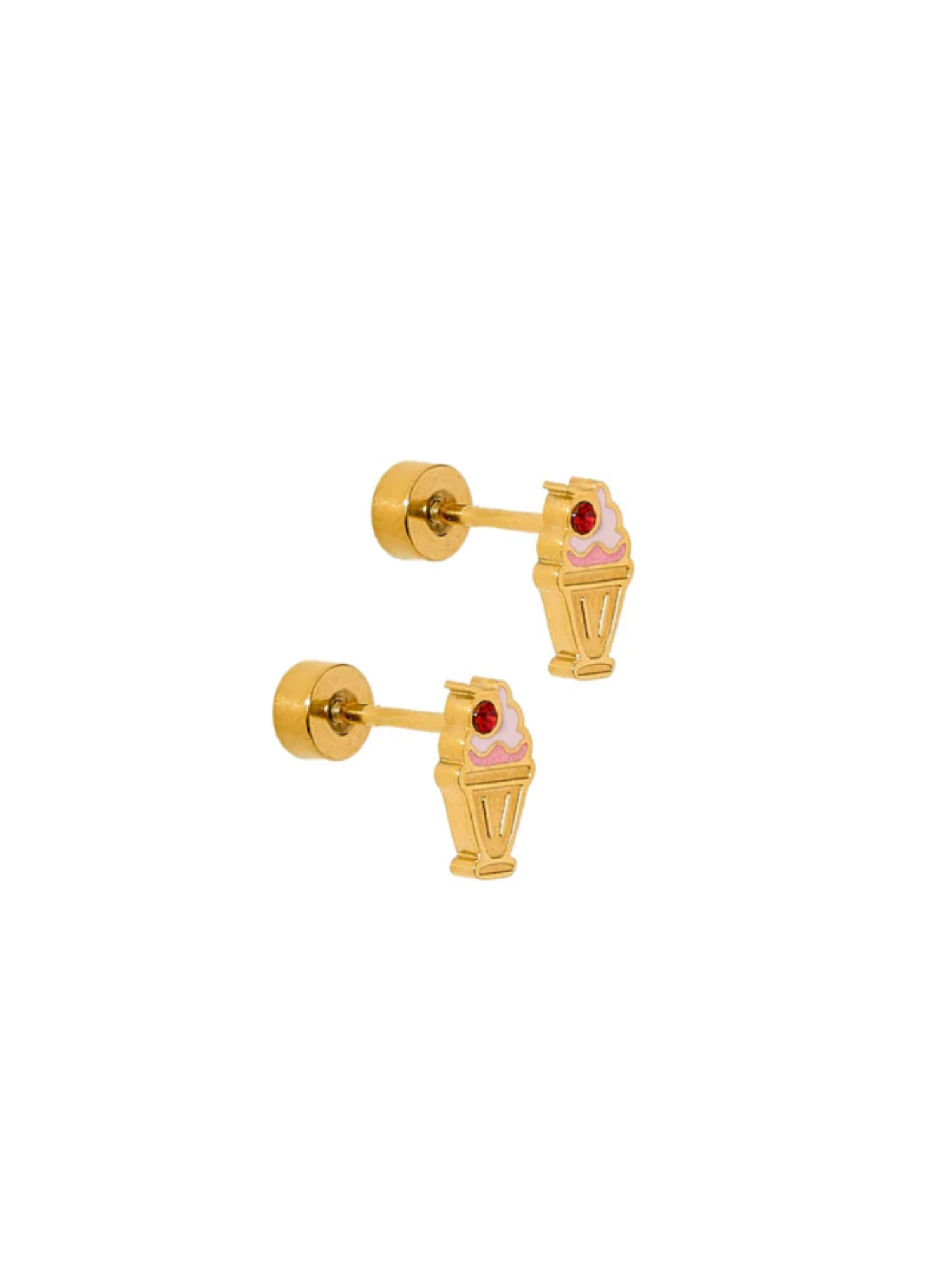 Milkshake Screwback Stud Earring - The Collective Rose
