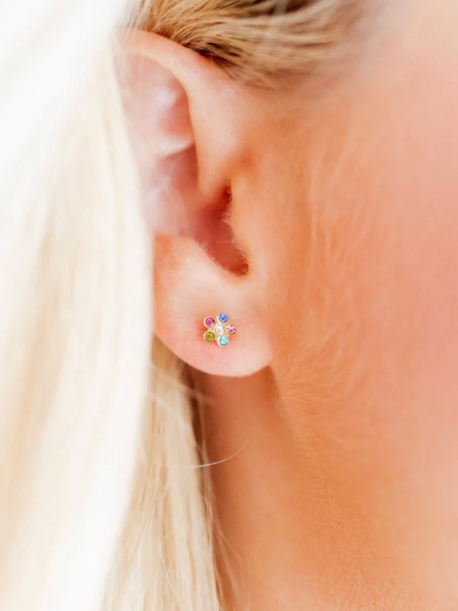 Lyla Flower Screwback Stud Earring - The Collective Rose