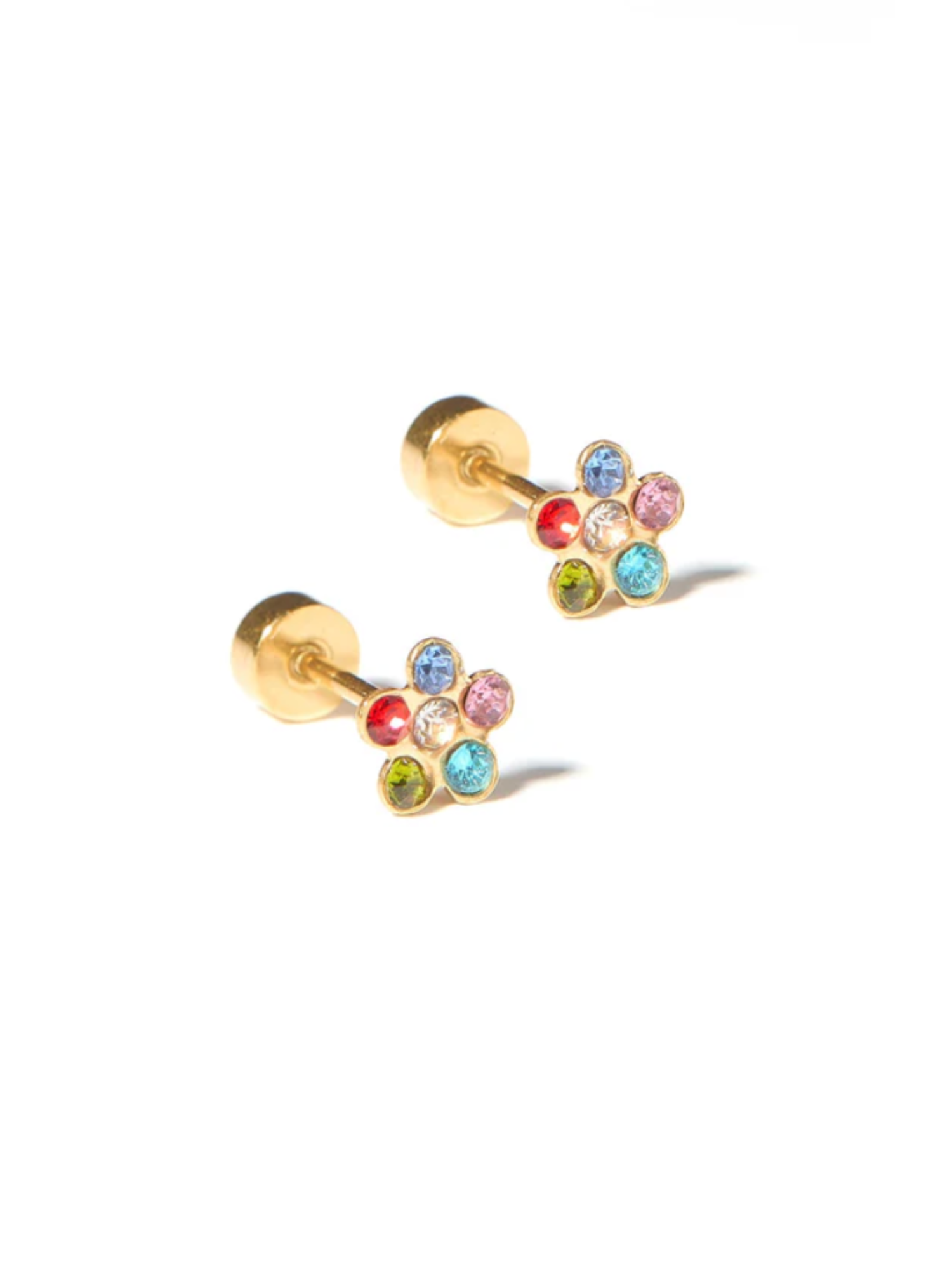 Lyla Flower Screwback Stud Earring - The Collective Rose