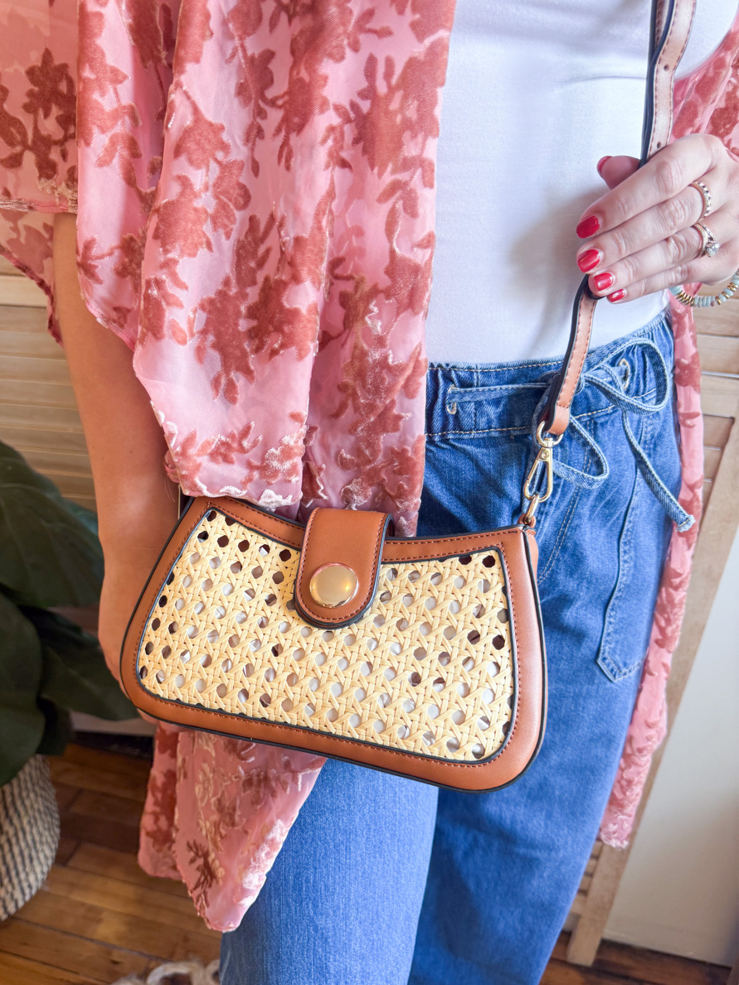 Miller Rattan Crossbody - The Collective Rose