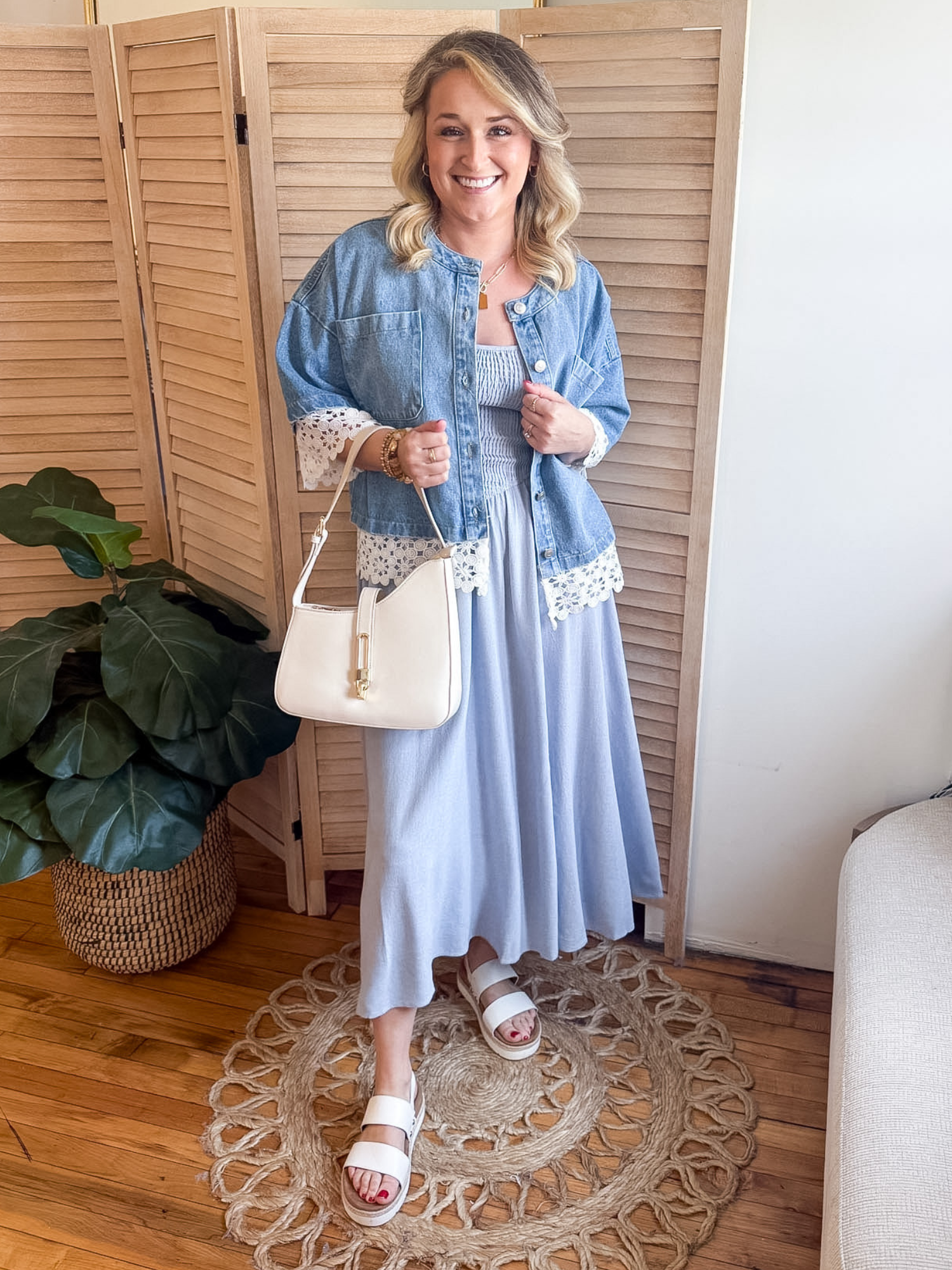 Callie Smocked Midi Dress - The Collective Rose