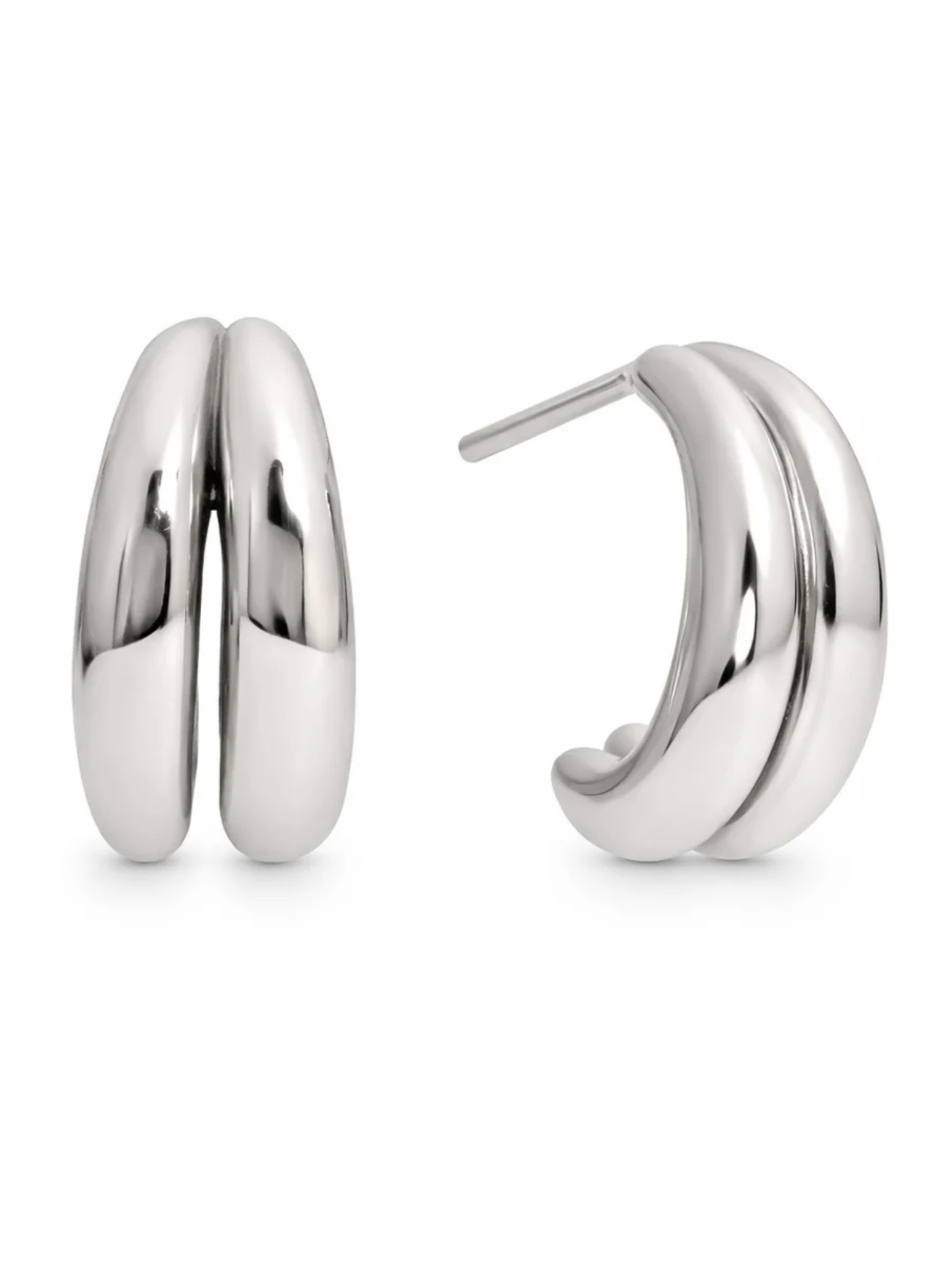 Double Small Hoop Earrings - The Collective Rose
