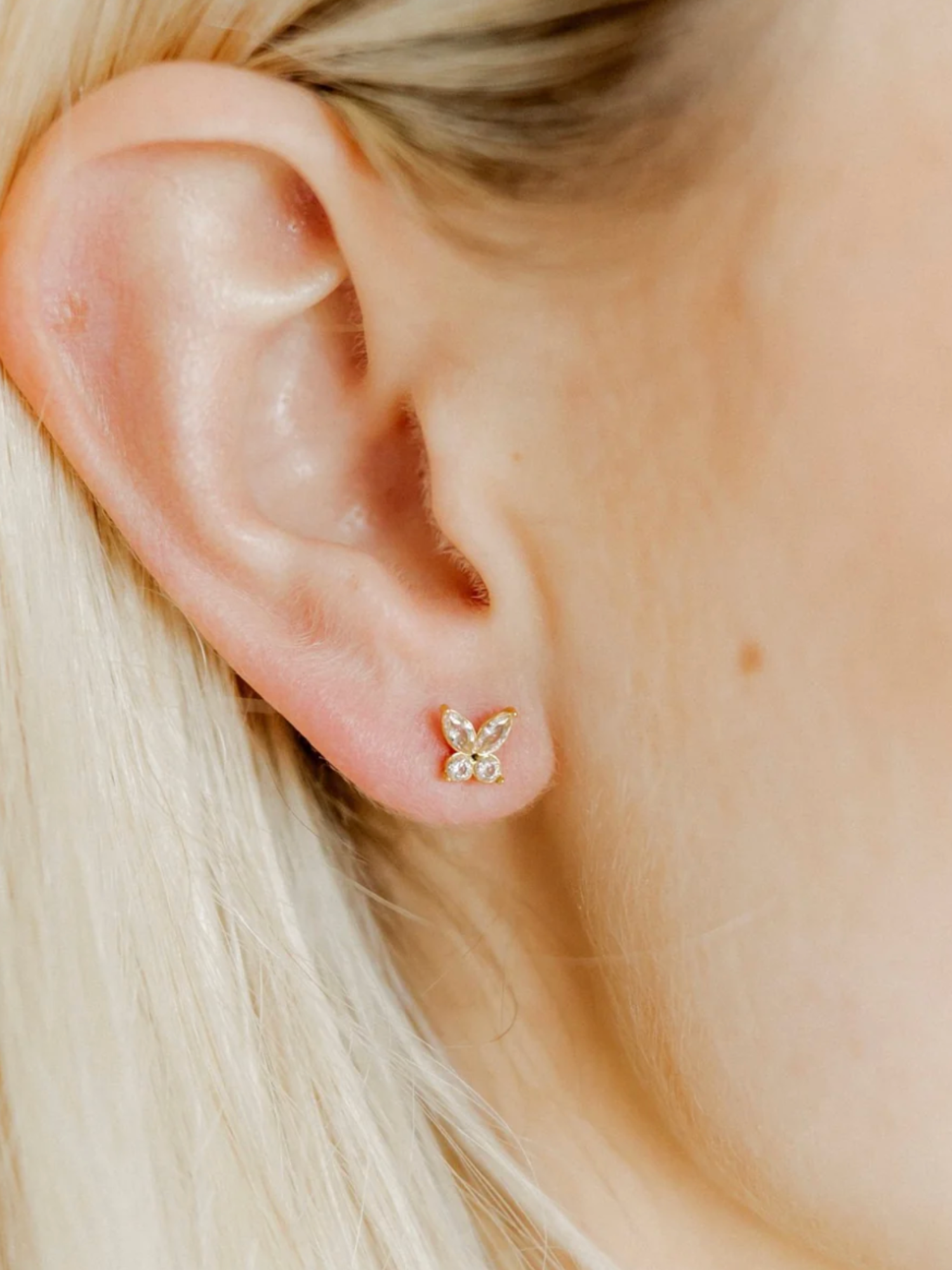 Lynn Butterfly Screwback Stud Earrings - The Collective Rose