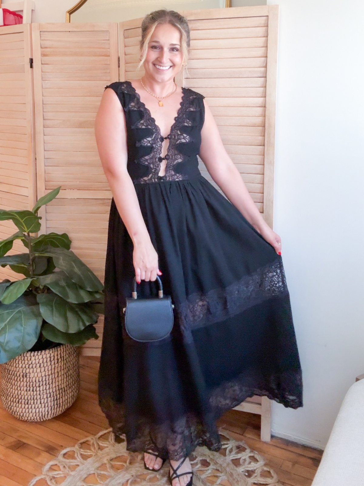 Kiersten Lace Midi Dress - The Collective Rose