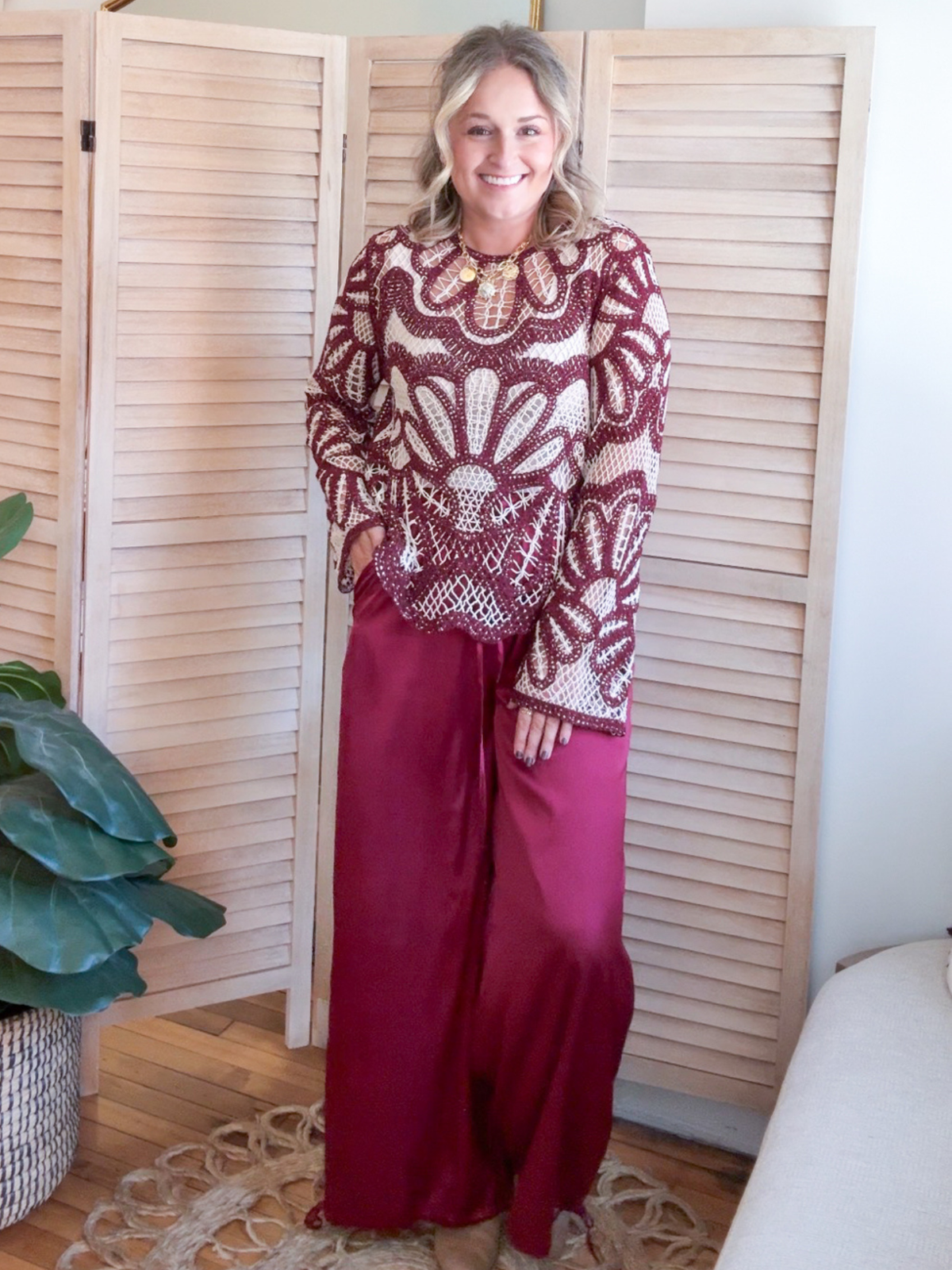 Arie Convertible Wide Leg Pants - The Collective Rose