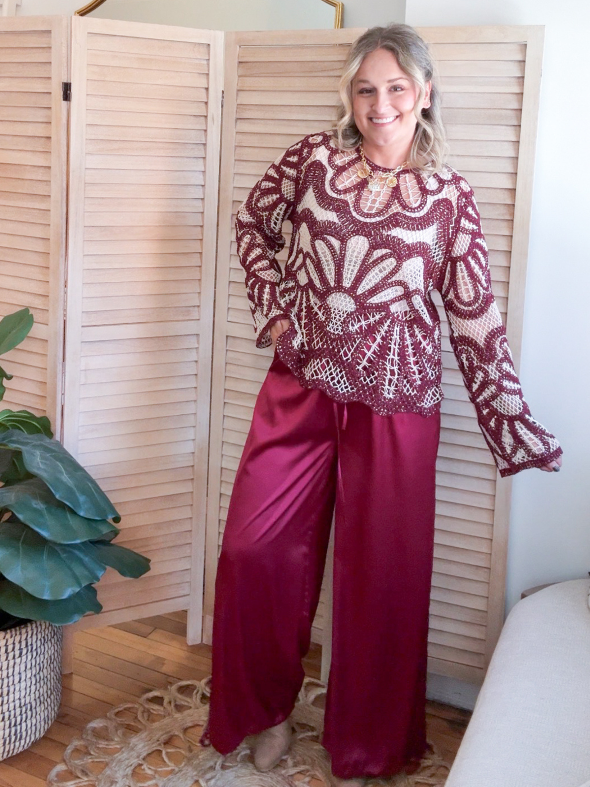 Arie Convertible Wide Leg Pants - The Collective Rose