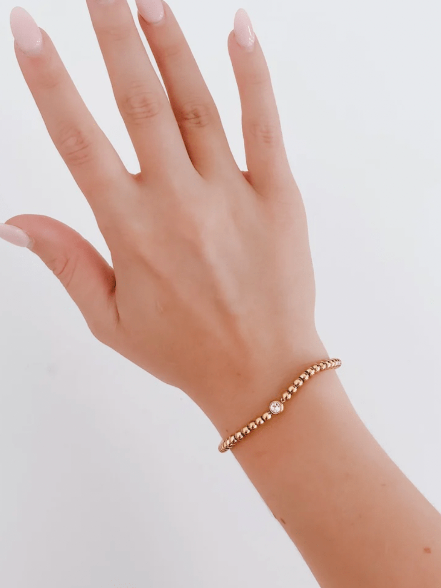 Gold Beaded Chain Bracelet - Collective Rose