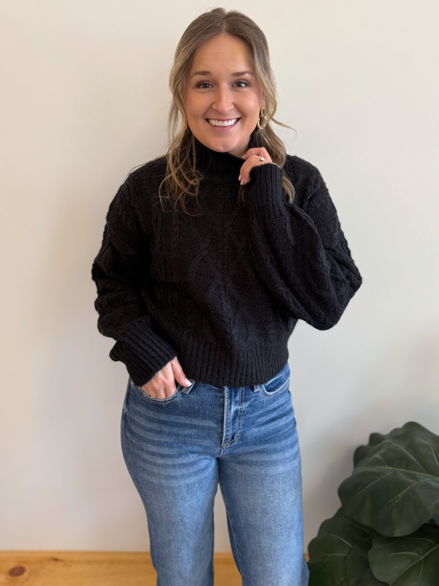 Holly Black Brushed Sweater Holly Black Brushed Sweater