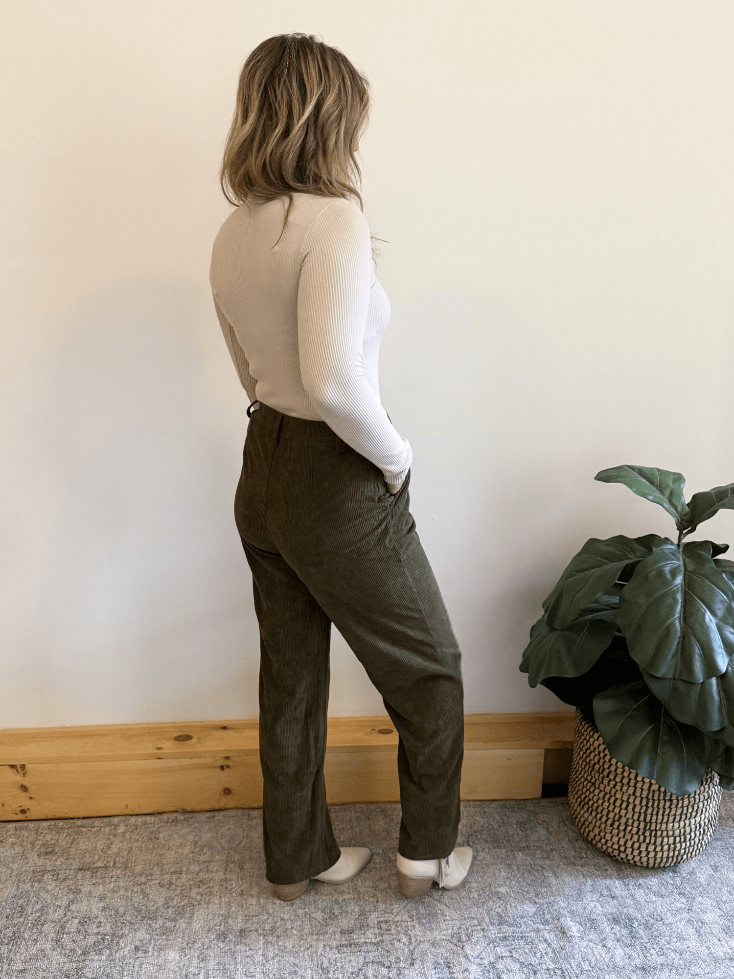 Kellie Corduroy Trousers  Collective Rose