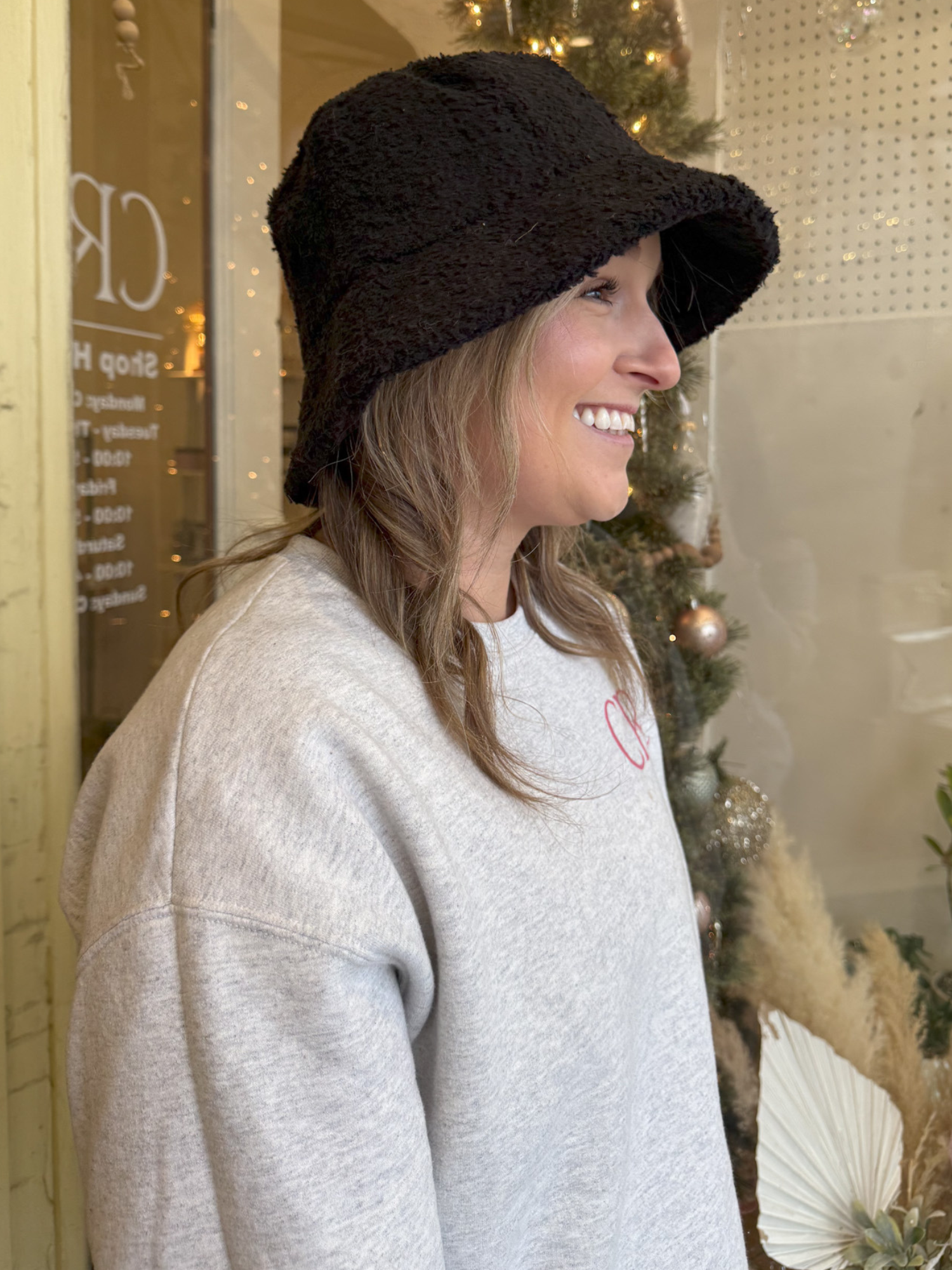 Camille Sherpa Bucket Hat - The Collective Rose
