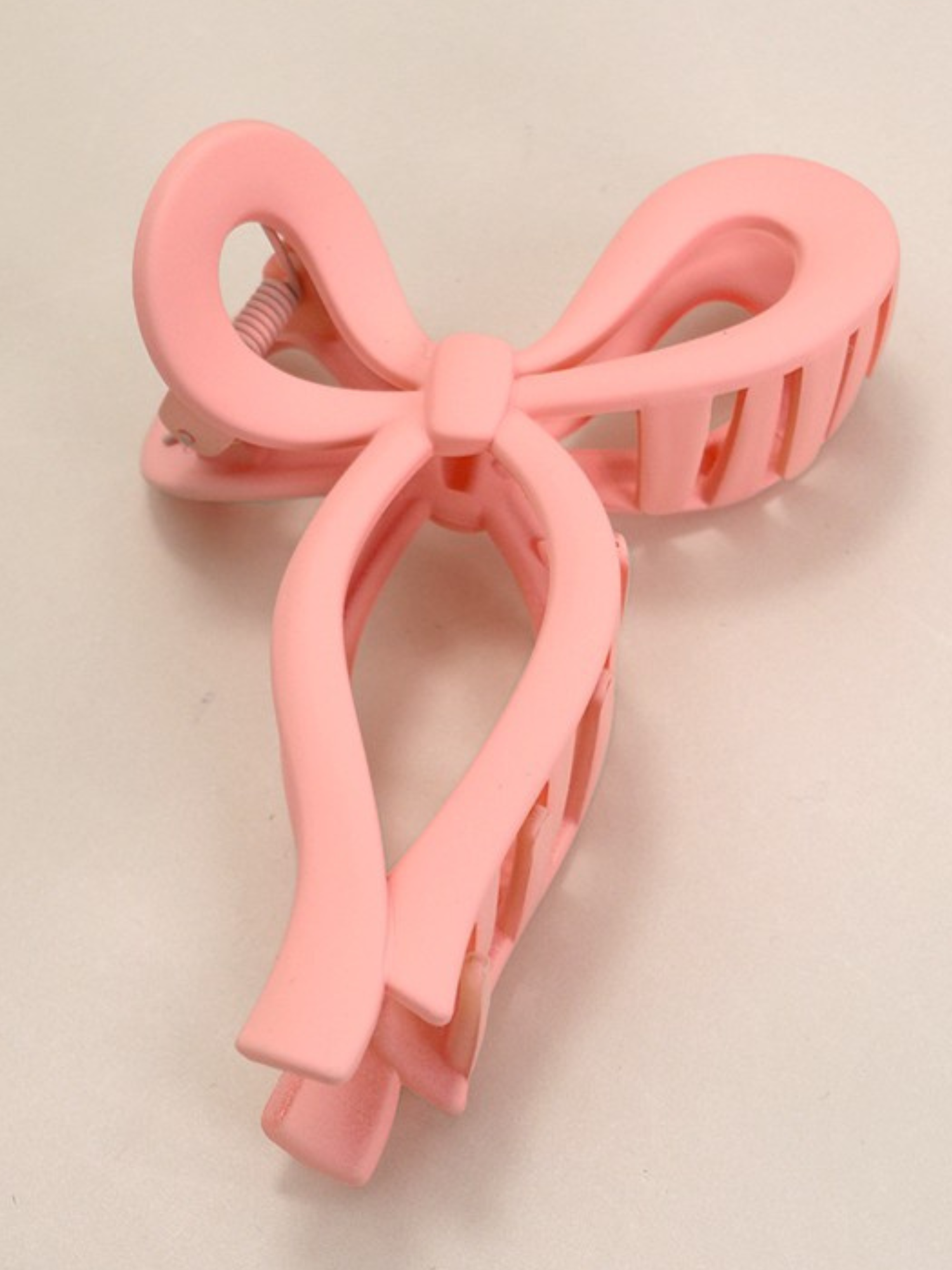 Matte Bow Hair Claw Clip - The Collective Rose