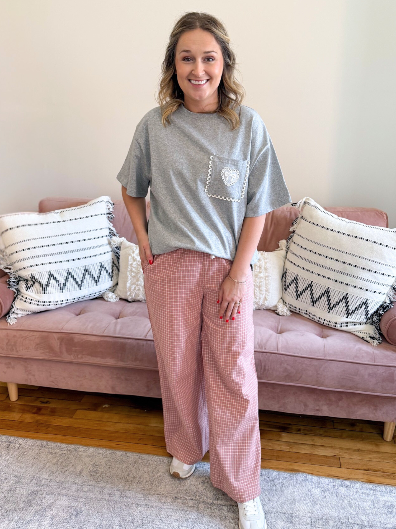 Bow Patch Oversized Tee - The Collective Rose