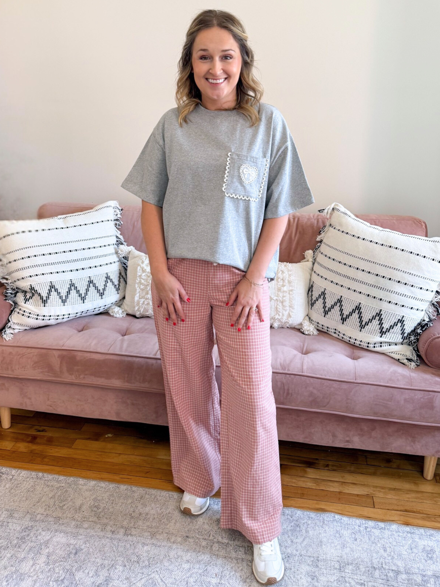 Bow Patch Oversized Tee - The Collective Rose