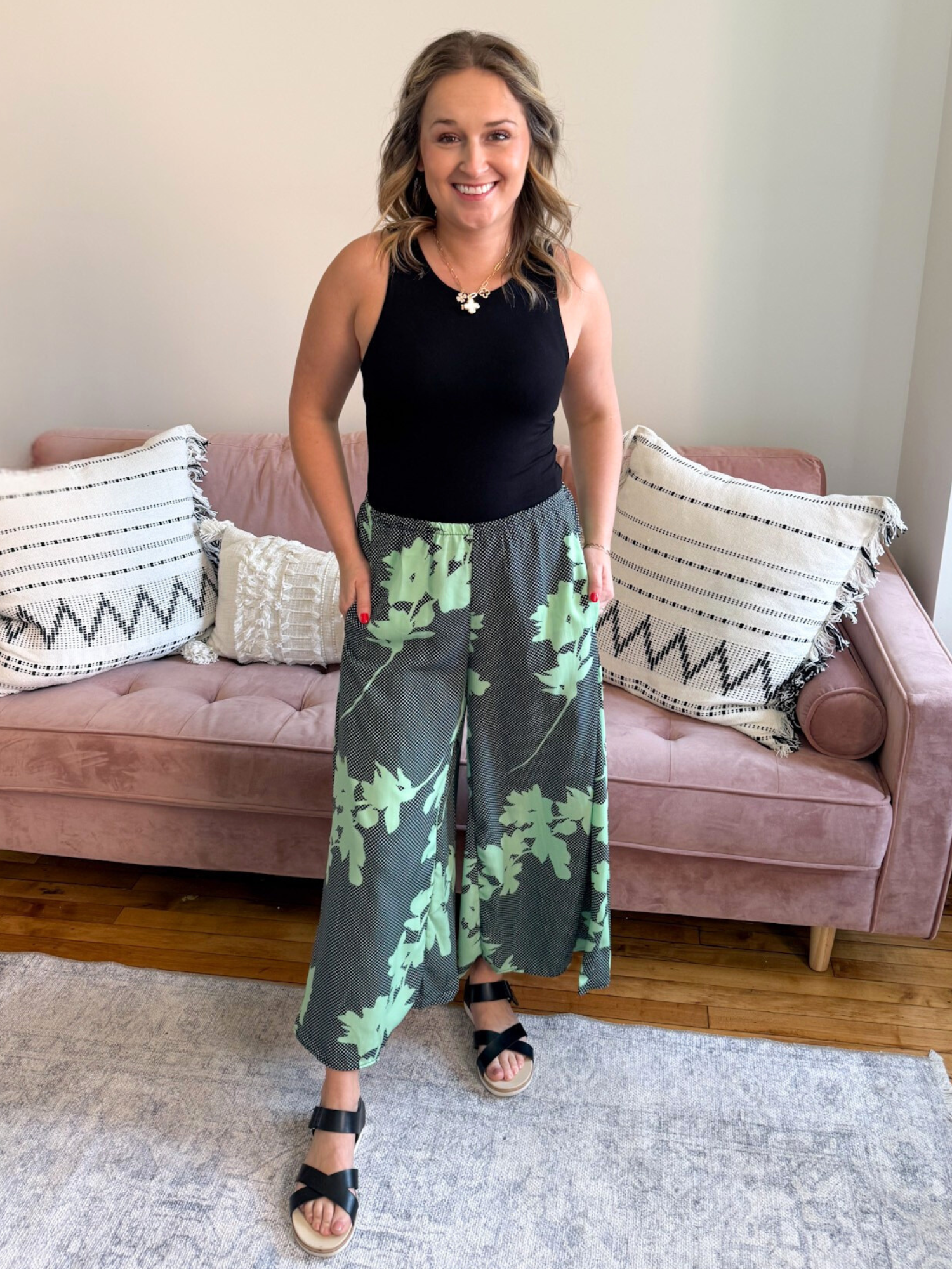 Marina Wide Leg Pants - The Collective Rose
