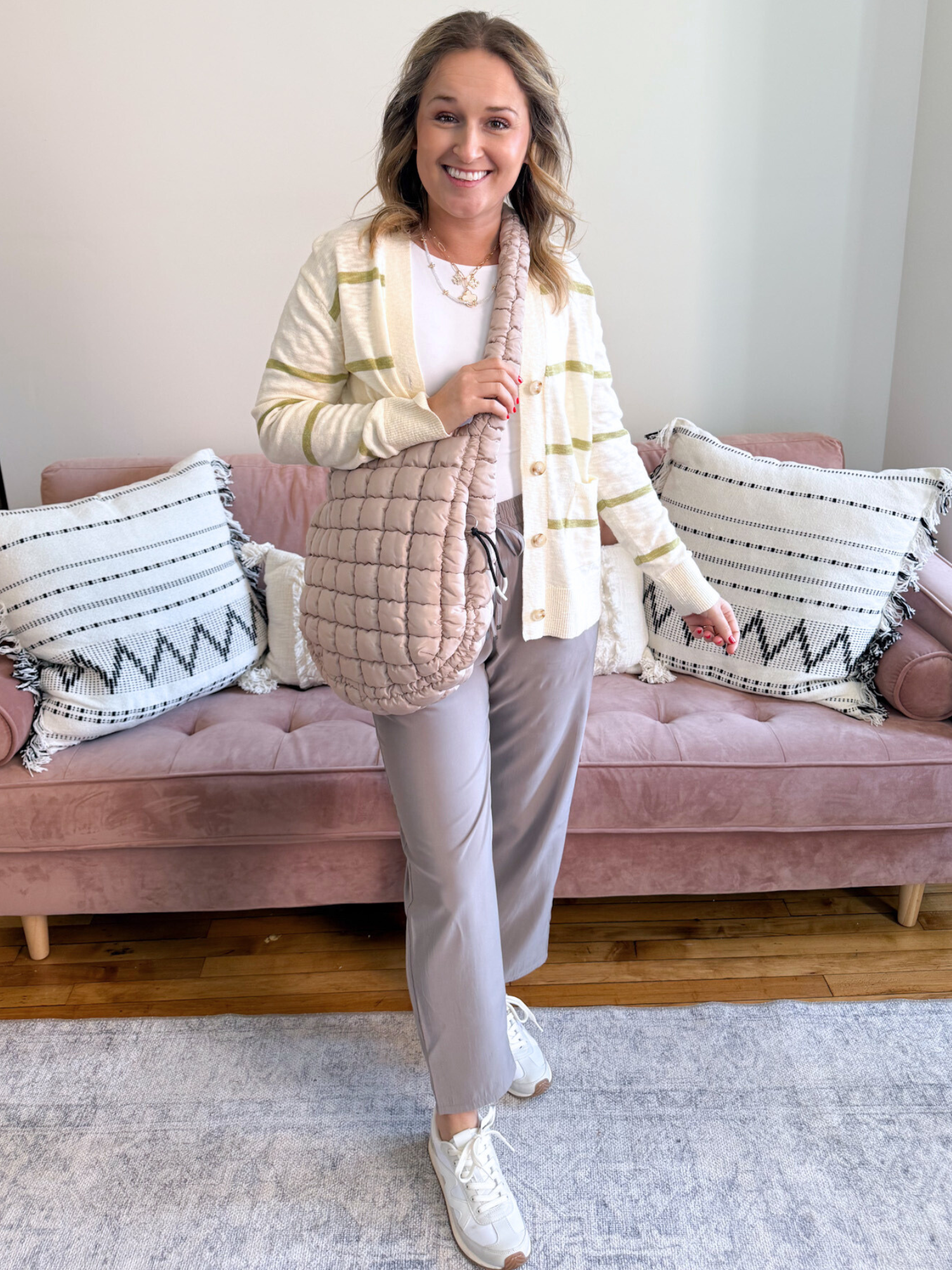 Matcha Striped Cardigan - The Collective Rose