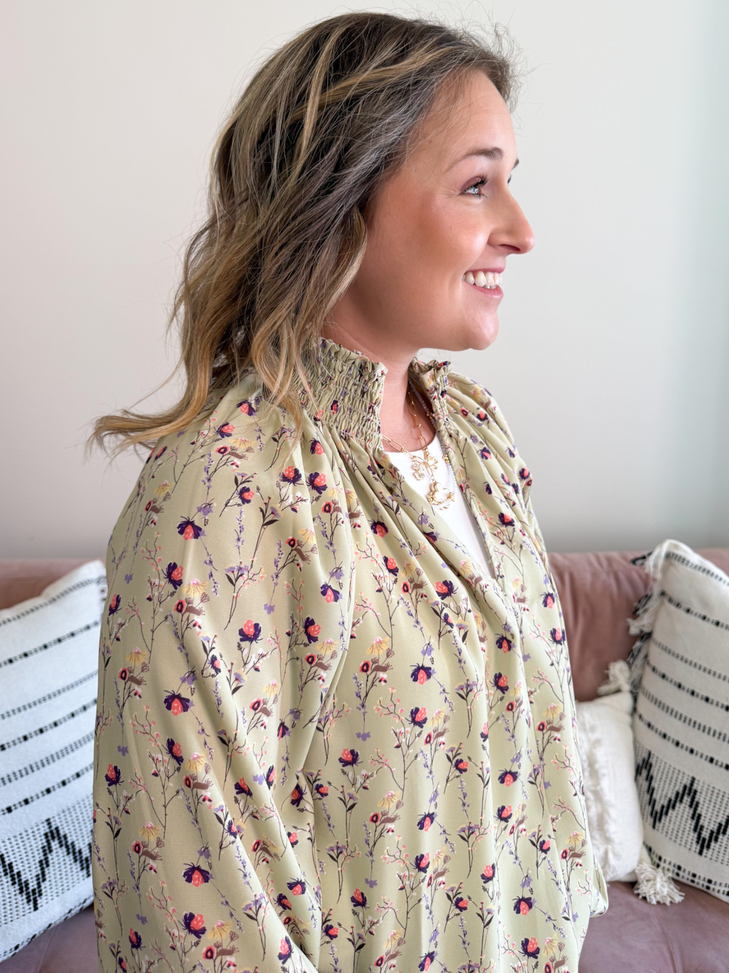Zoe Floral Blouse - The Collective Rose