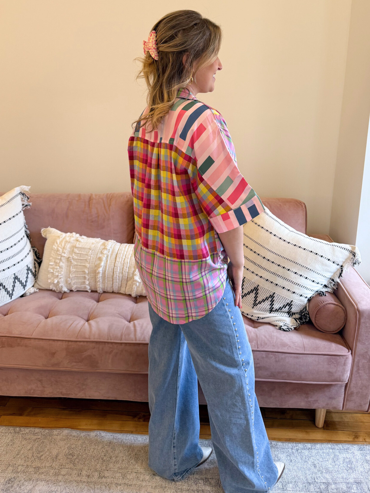Billie Mix & Match Plaid Blouse - The Collective Rose