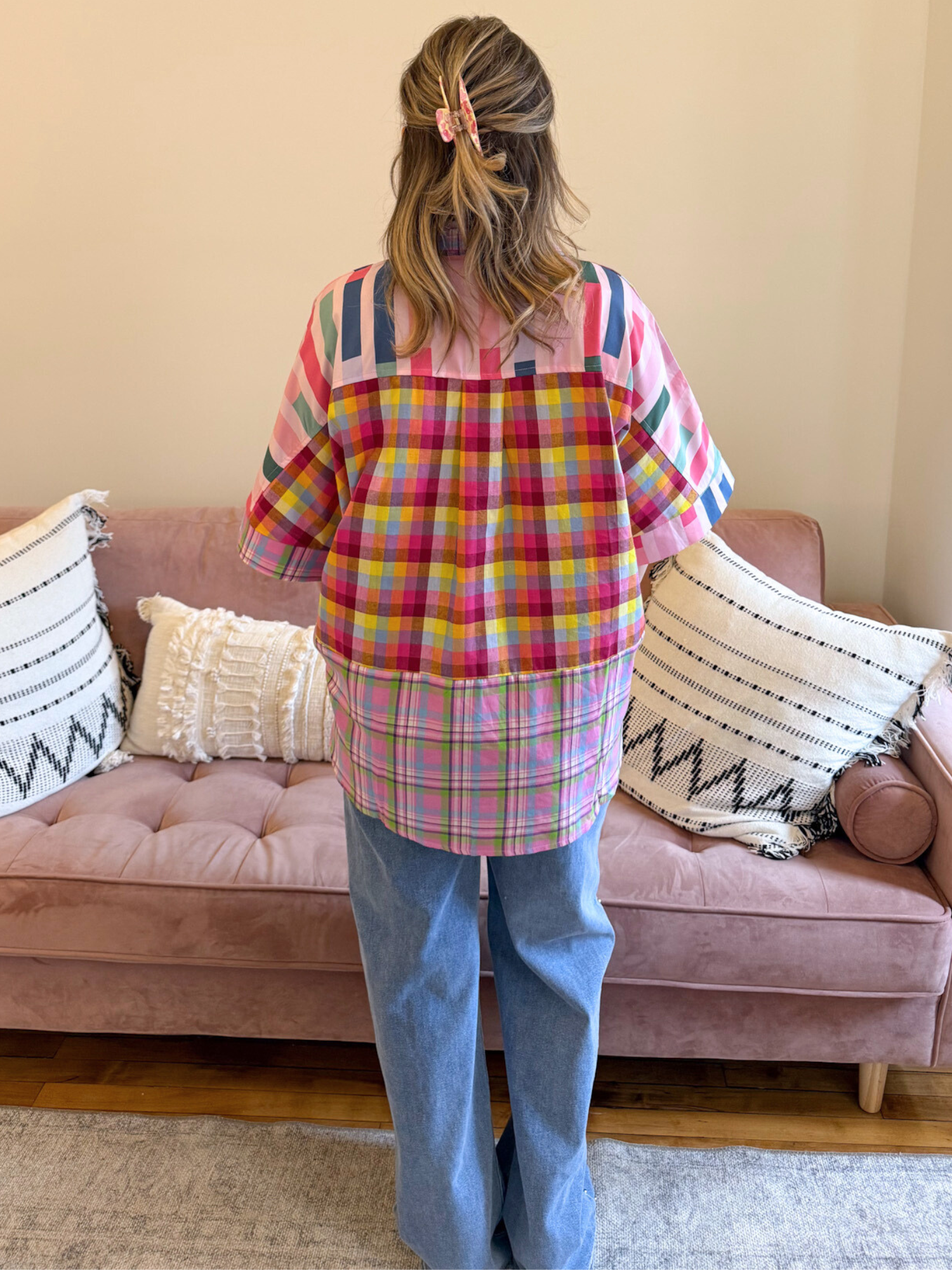 Billie Mix & Match Plaid Blouse - The Collective Rose