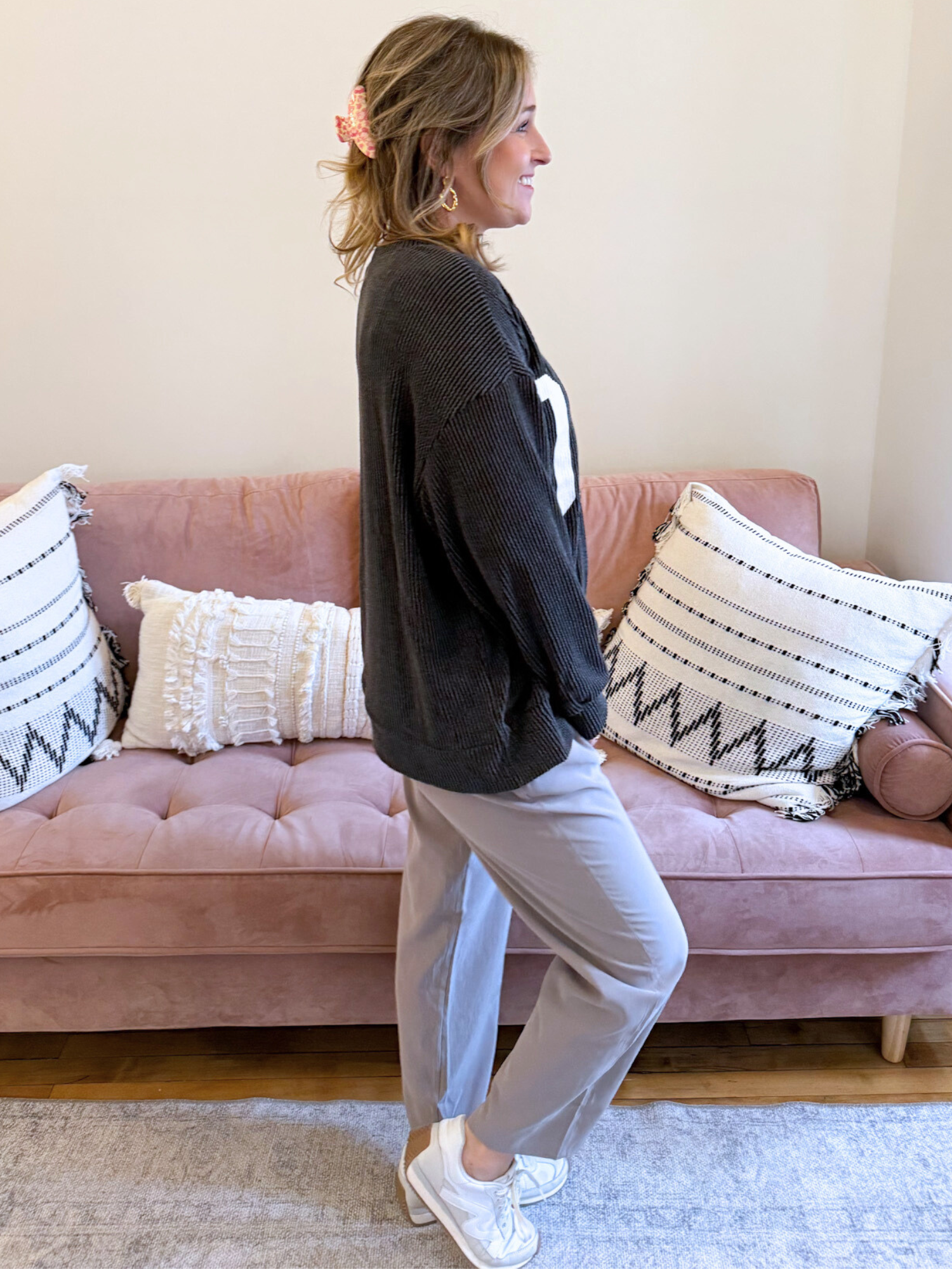 Ohio Ribbed Crewneck - The Collective Rose