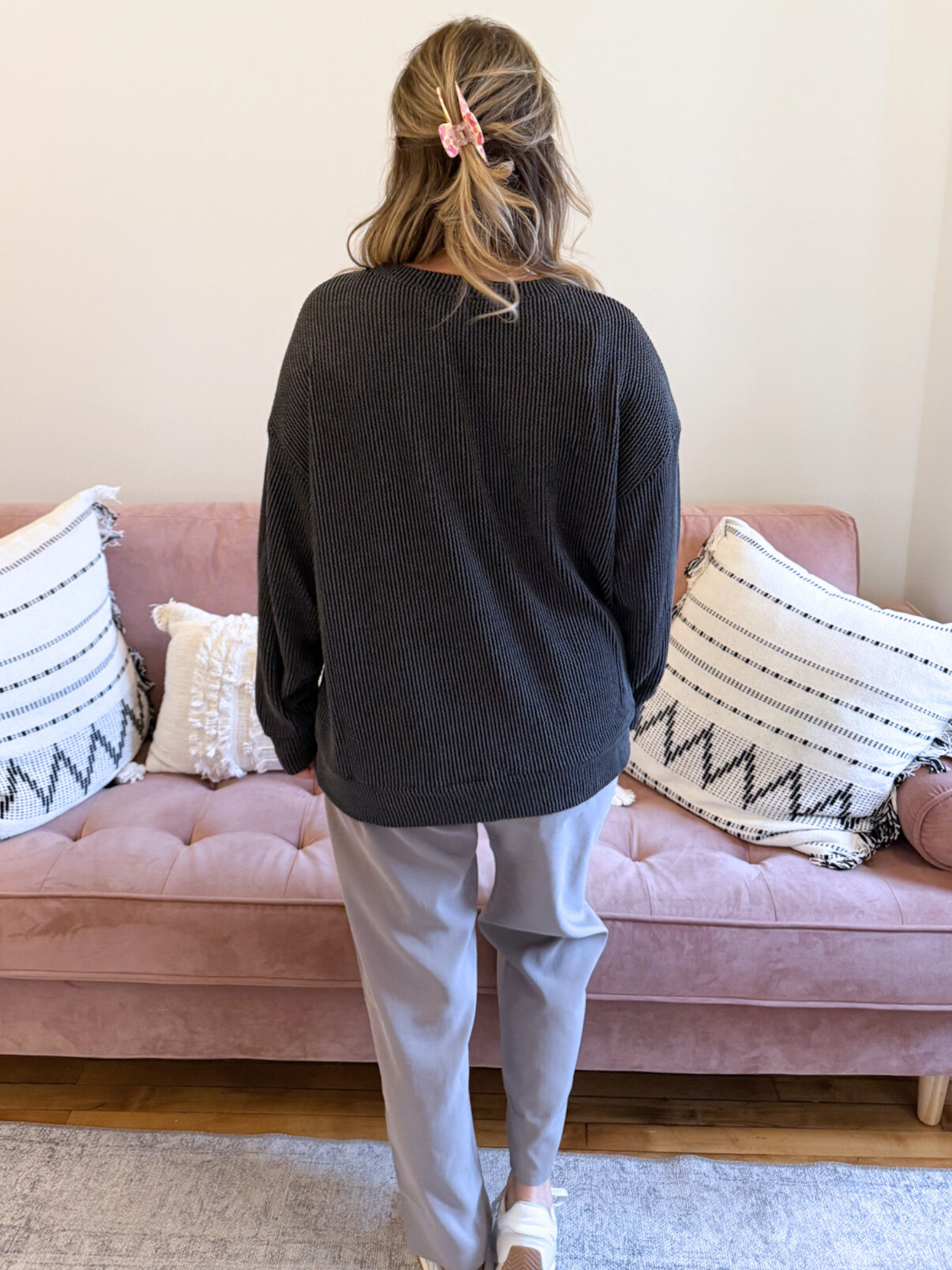 Ohio Ribbed Crewneck - The Collective Rose