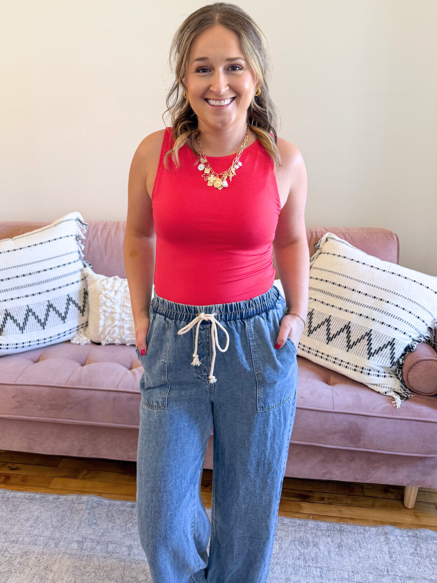 Boat Neck Everyday Tank - Poppy