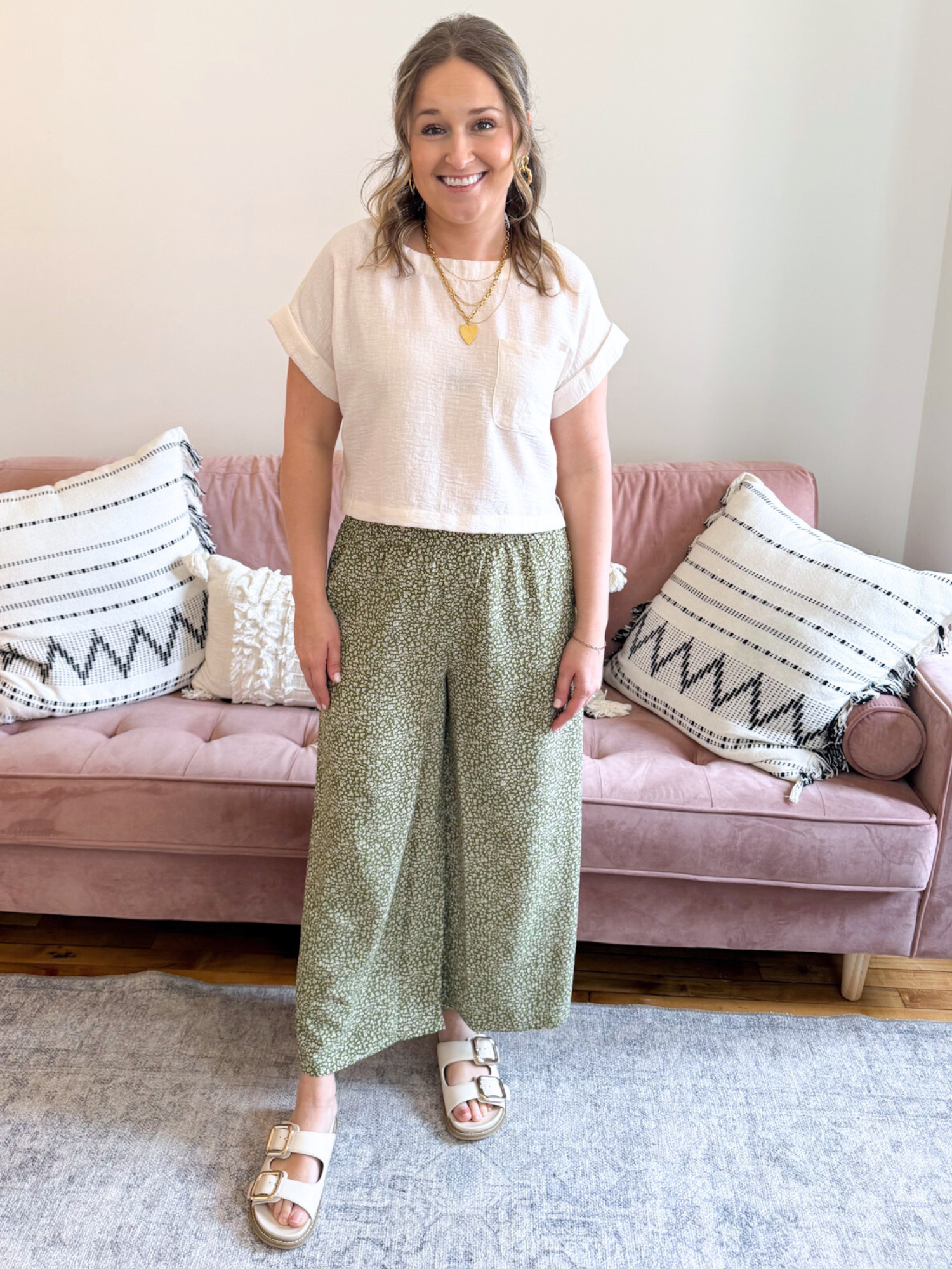 Anna Maria Short Sleeve Top - Taupe - The Collective Rose