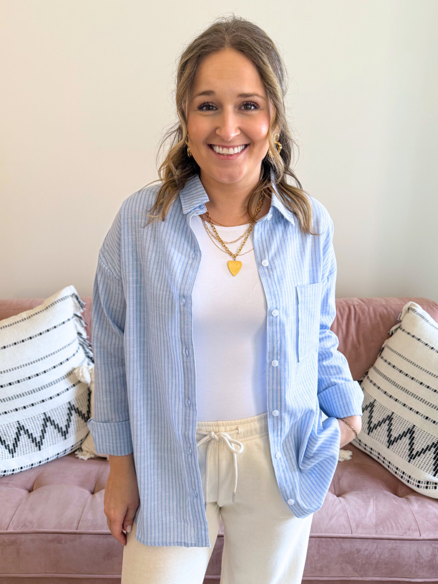 Betsy Striped Button Up - The Collective Rose