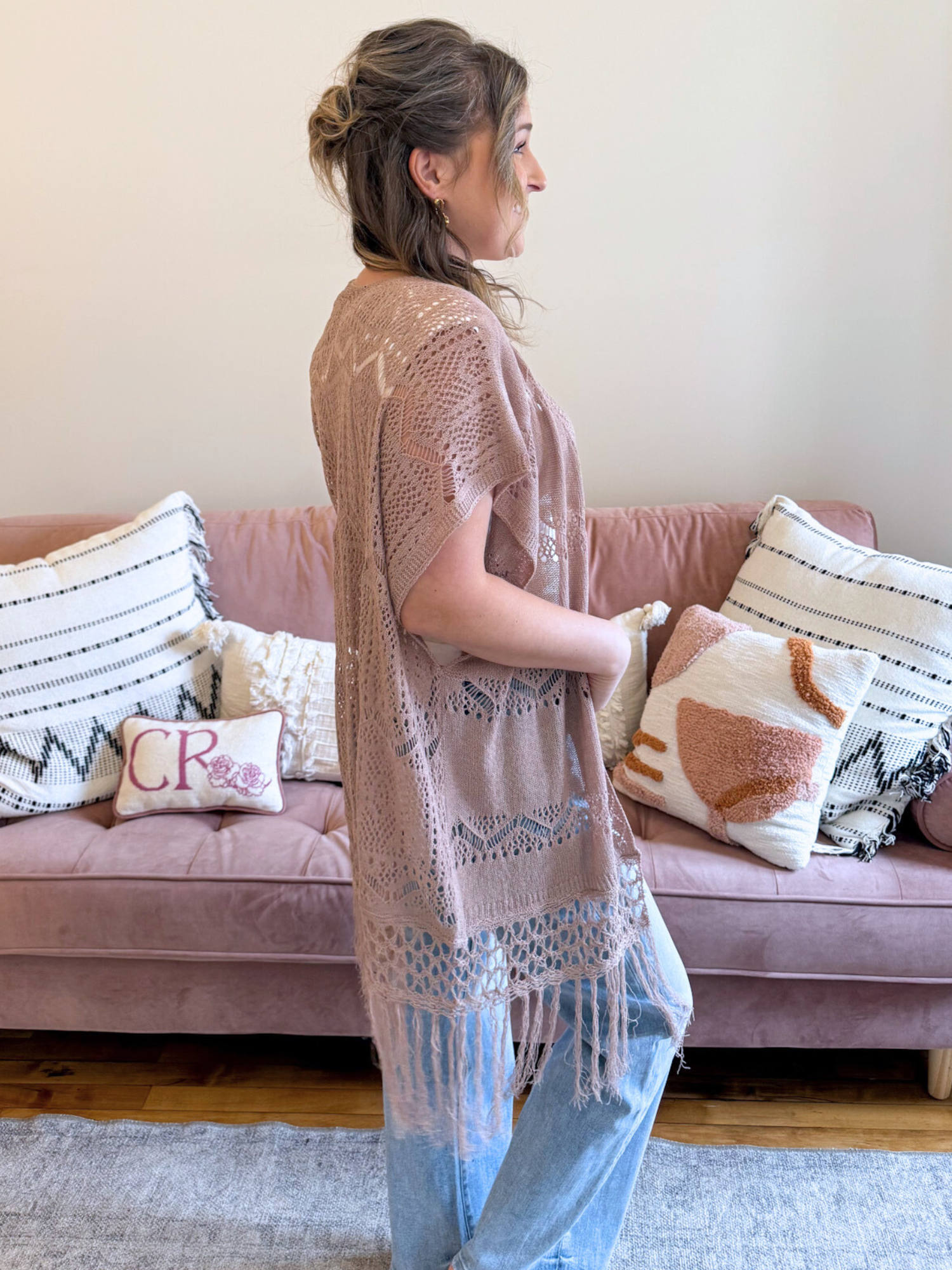 Jordie Crochet Tassel Cardigan - The Collective Rose