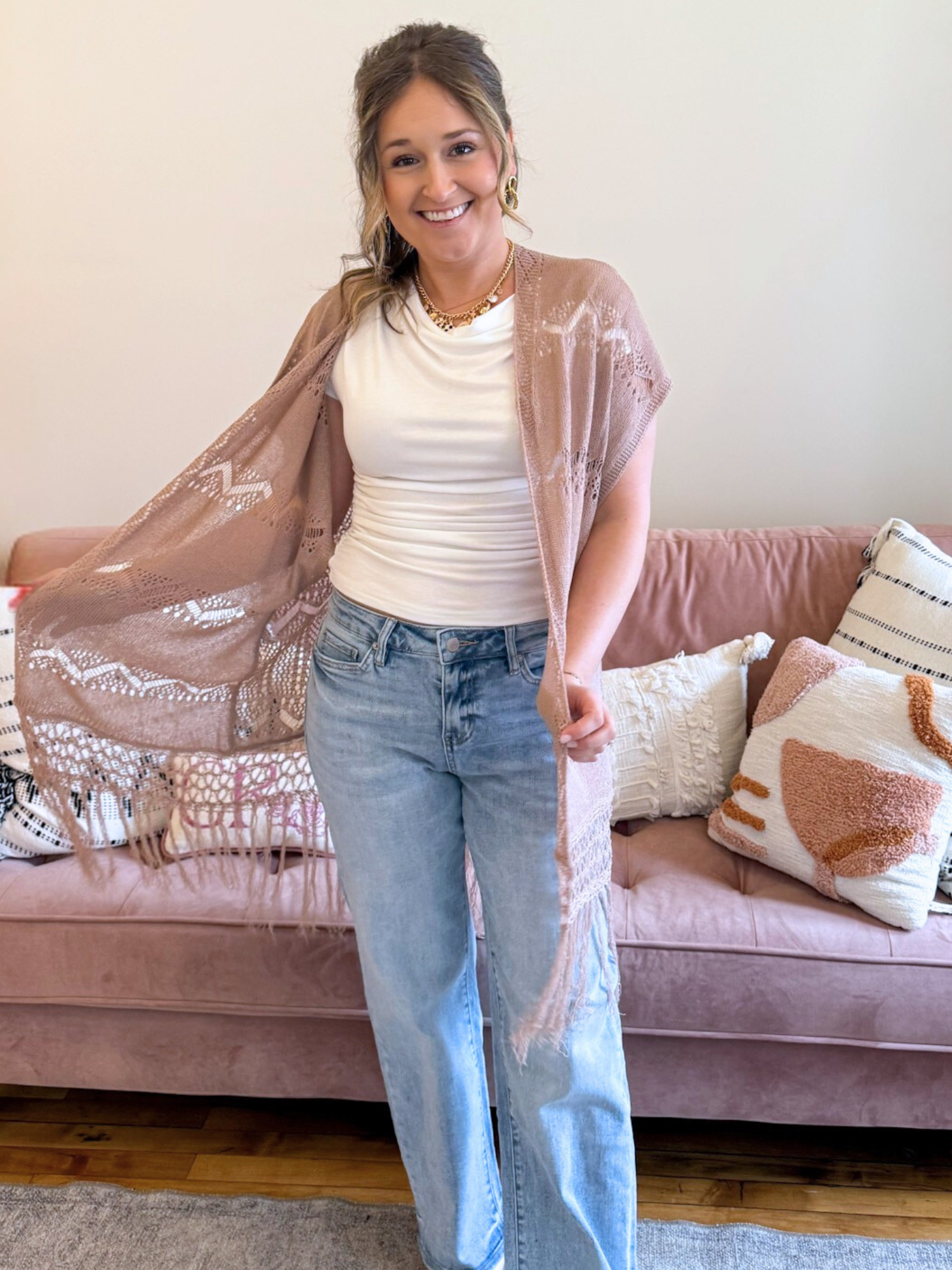 Jordie Crochet Tassel Cardigan - The Collective Rose