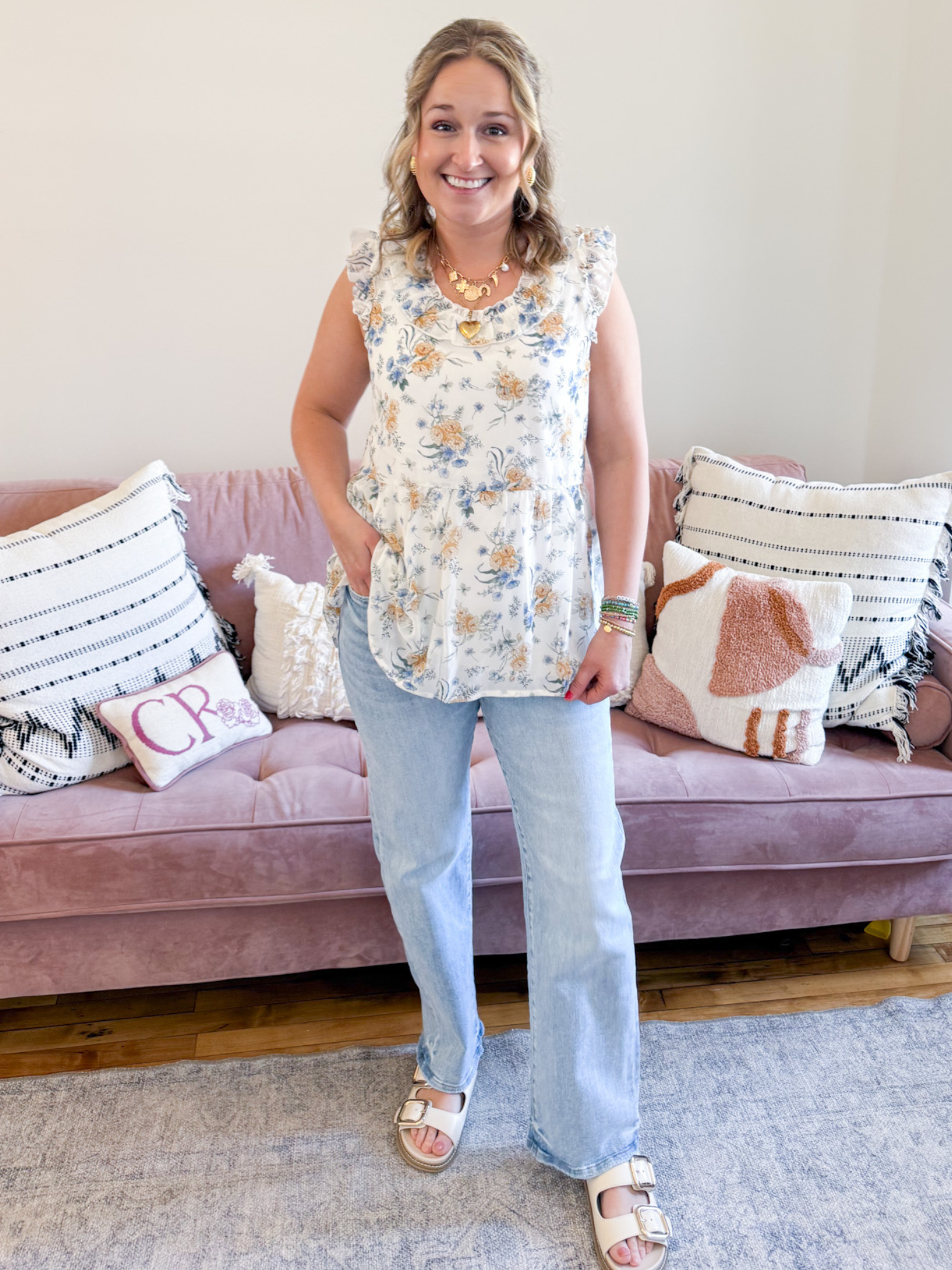 Clara Floral Tank - The Collective Rose