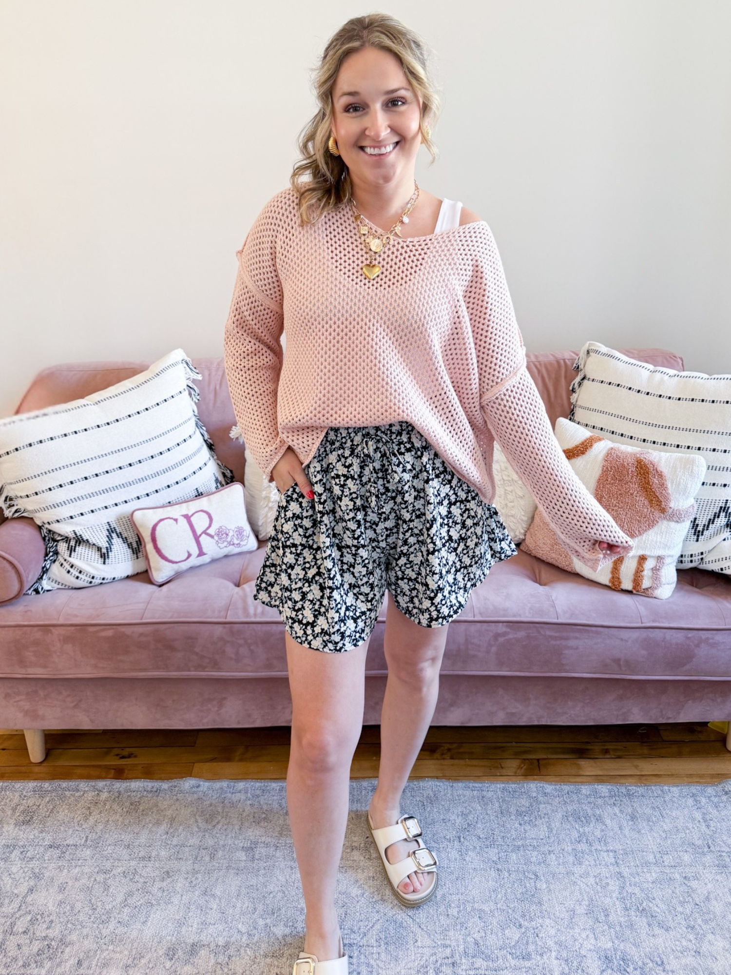 Rue Floral Shorts - Black - The Collective Rose