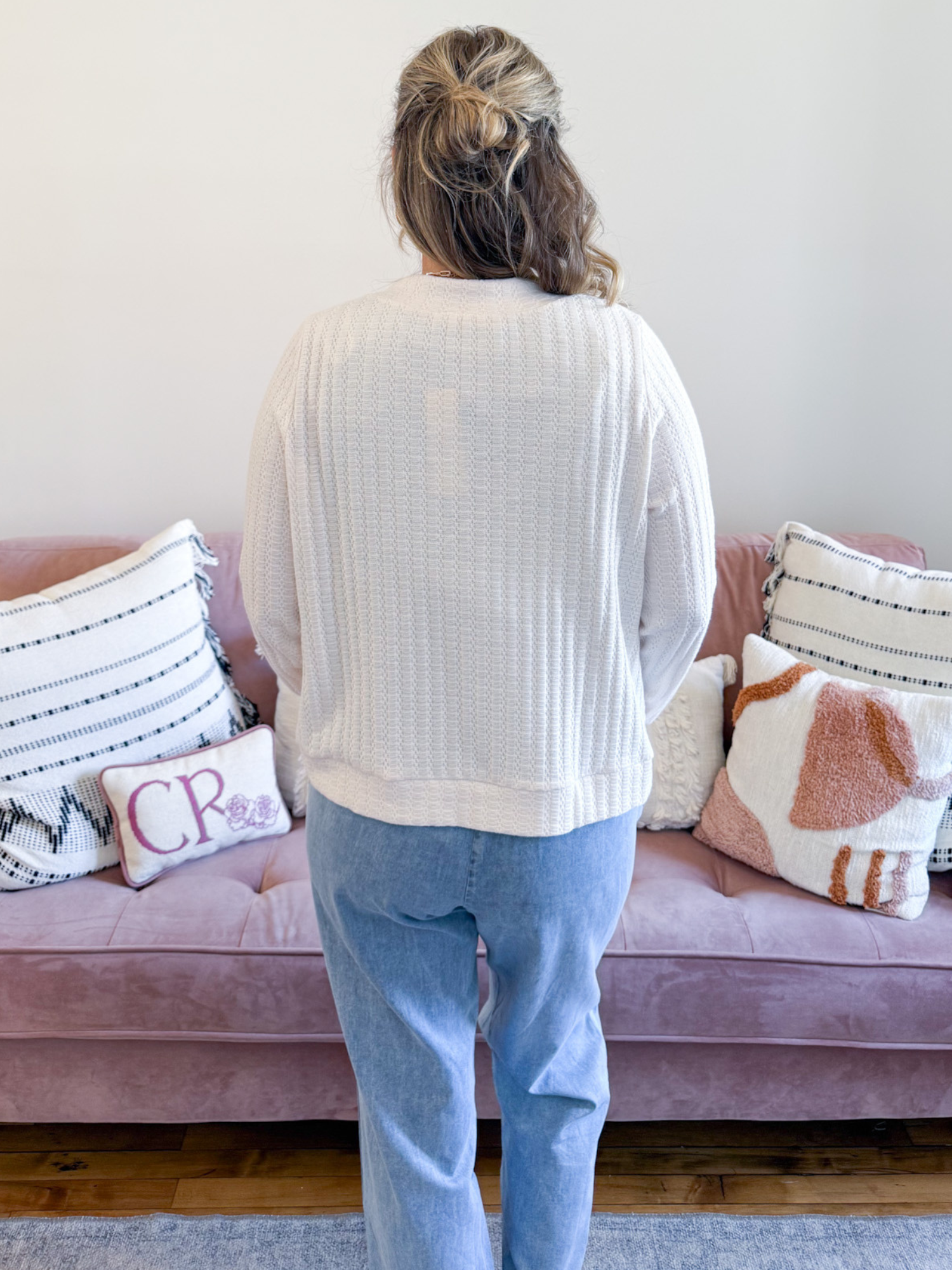 Gia Button Front Cardigan - The Collective Rose