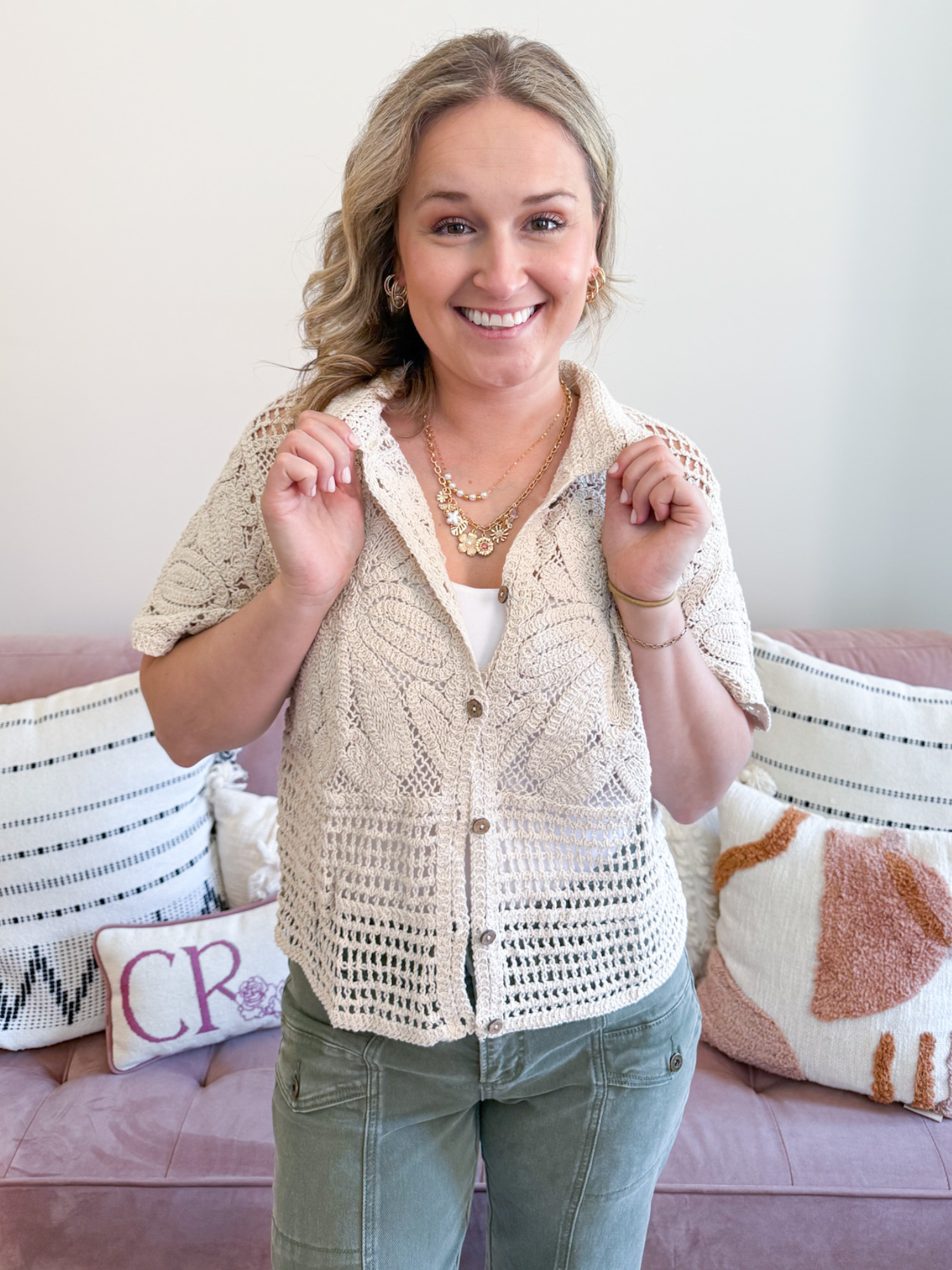 Aviva Crochet Cardigan - The Collective Rose