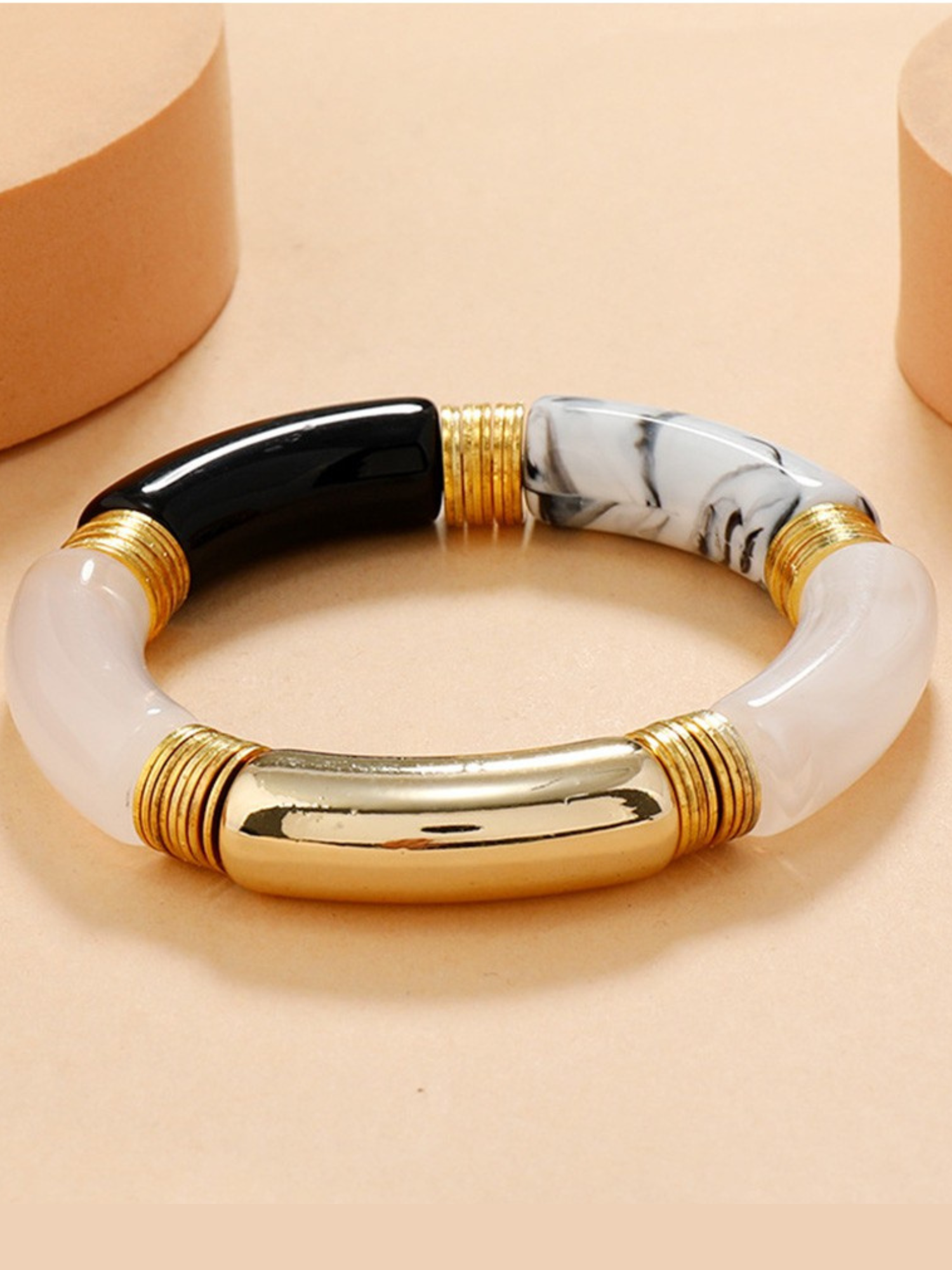 Summer Nights Bangle Bracelet - Black - The Collective Rose
